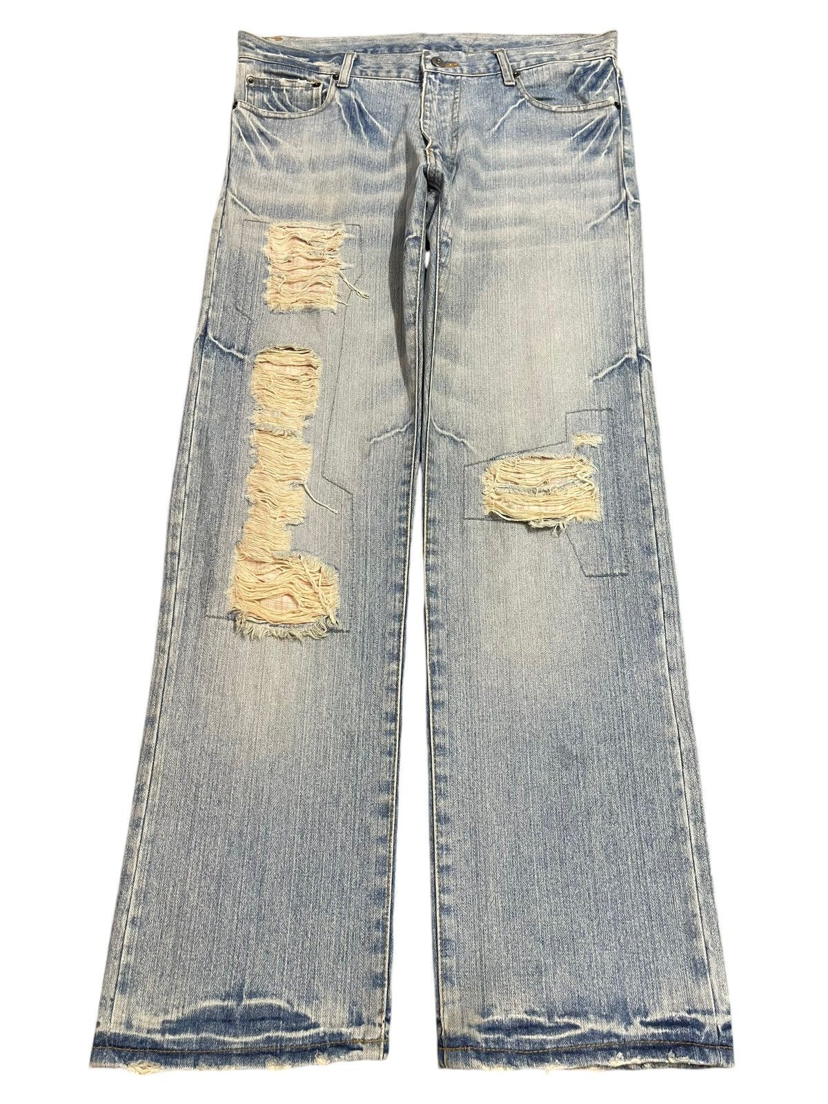 Kapital Vintage Japanese Brand Destroy Distressed Style Baggy Jeans Size US 34 / EU 50 - 1 Thumbnail