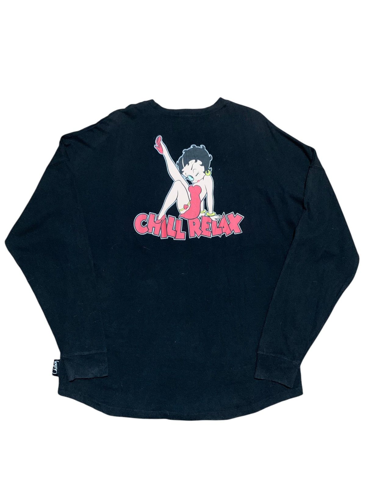 Anime × Vintage 2000s Betty Boop x Chill relax oversized longsleeve tees Size US L / EU 52-54 / 3 - 1 Thumbnail