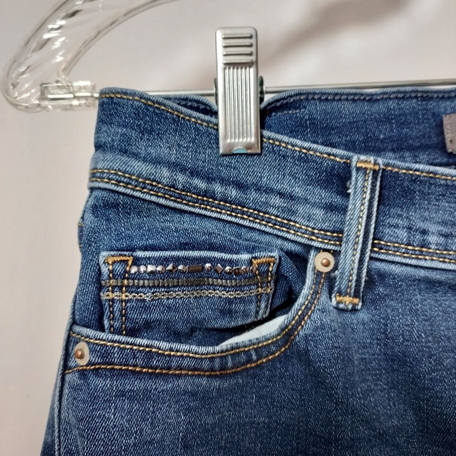 Levi's Levi's 512 Perfectly Slim Bootcut Blue Denim Mid Rise Jeans Size 27" / US 4 / IT 40 - 9 Thumbnail