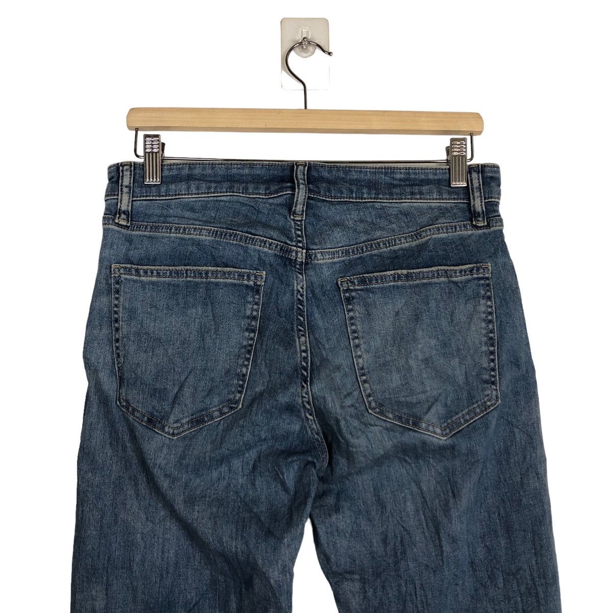 Japanese Brand 🔥PUNK DESIGN DISTRESSED DENIM UNIQLO JEANS JAPAN MADE Size US 28 / EU 44 - 8 Thumbnail