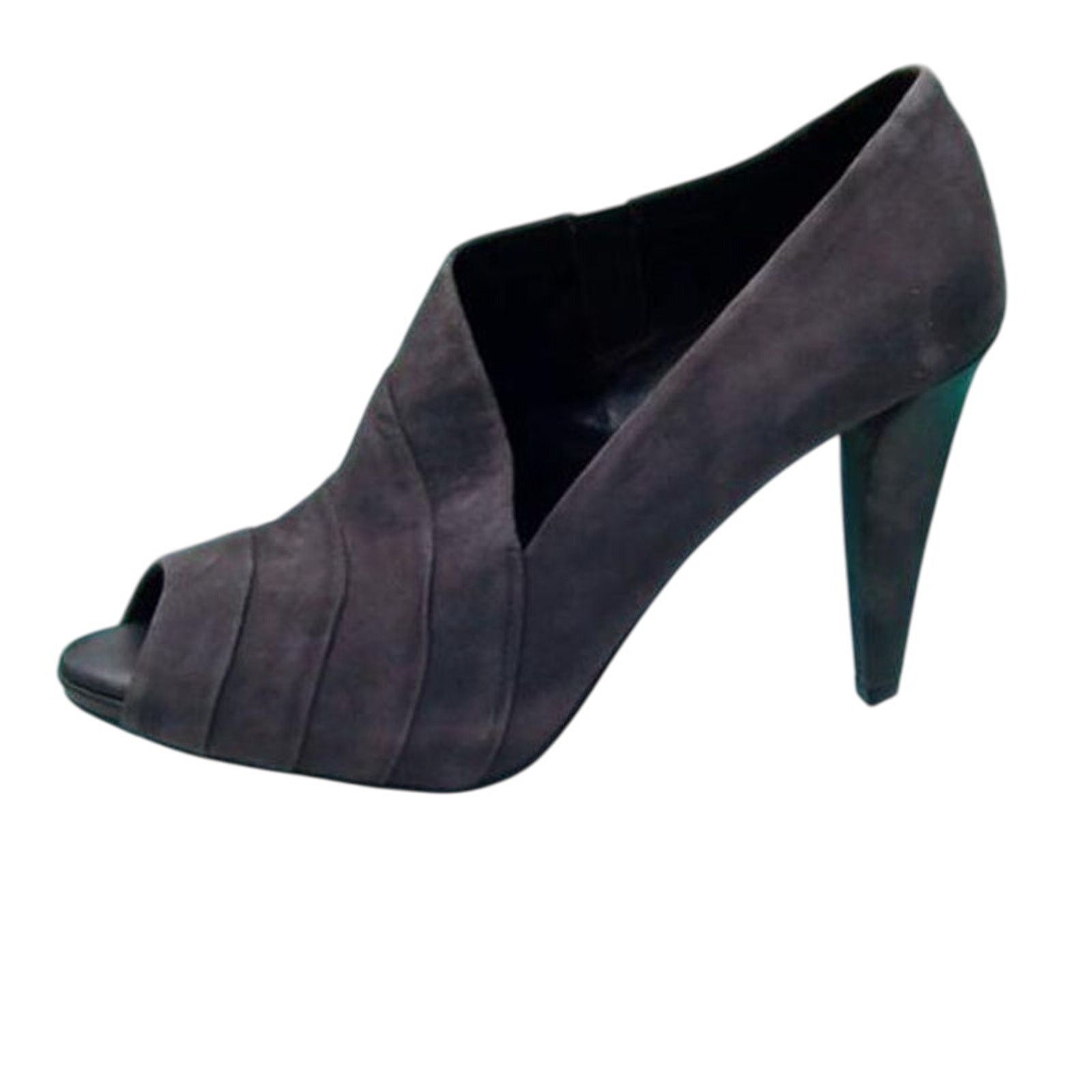 Donald Pliner Donald Pliner Gray Suede Shoe Asymmetrical Peep Toe NWT $395 Size US 10 / IT 40 - 4 Thumbnail