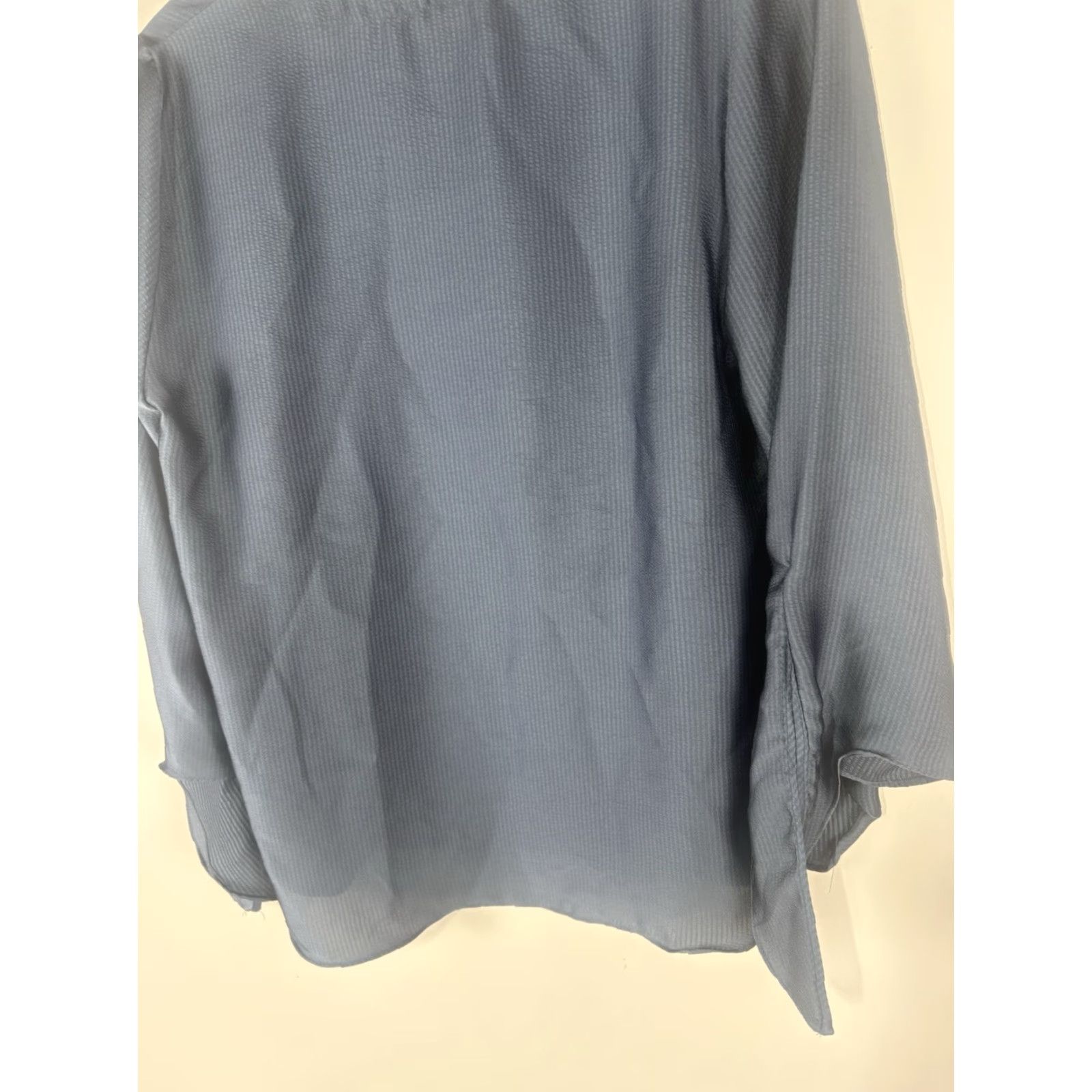 Michael Kors Michael Kors Blue 3/4 Tie Sleeves Dress Shirt Womens Size M Cambodia Size M / US 6-8 / IT 42-44 - 6 Thumbnail