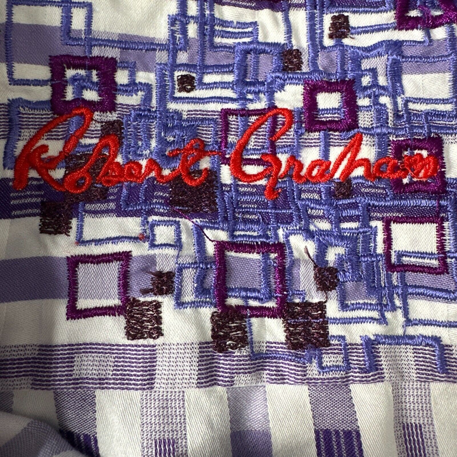 Robert Graham Robert Graham Shirt Men’s Large Purple White Striped Flip Size US L / EU 52-54 / 3 - 7 Thumbnail