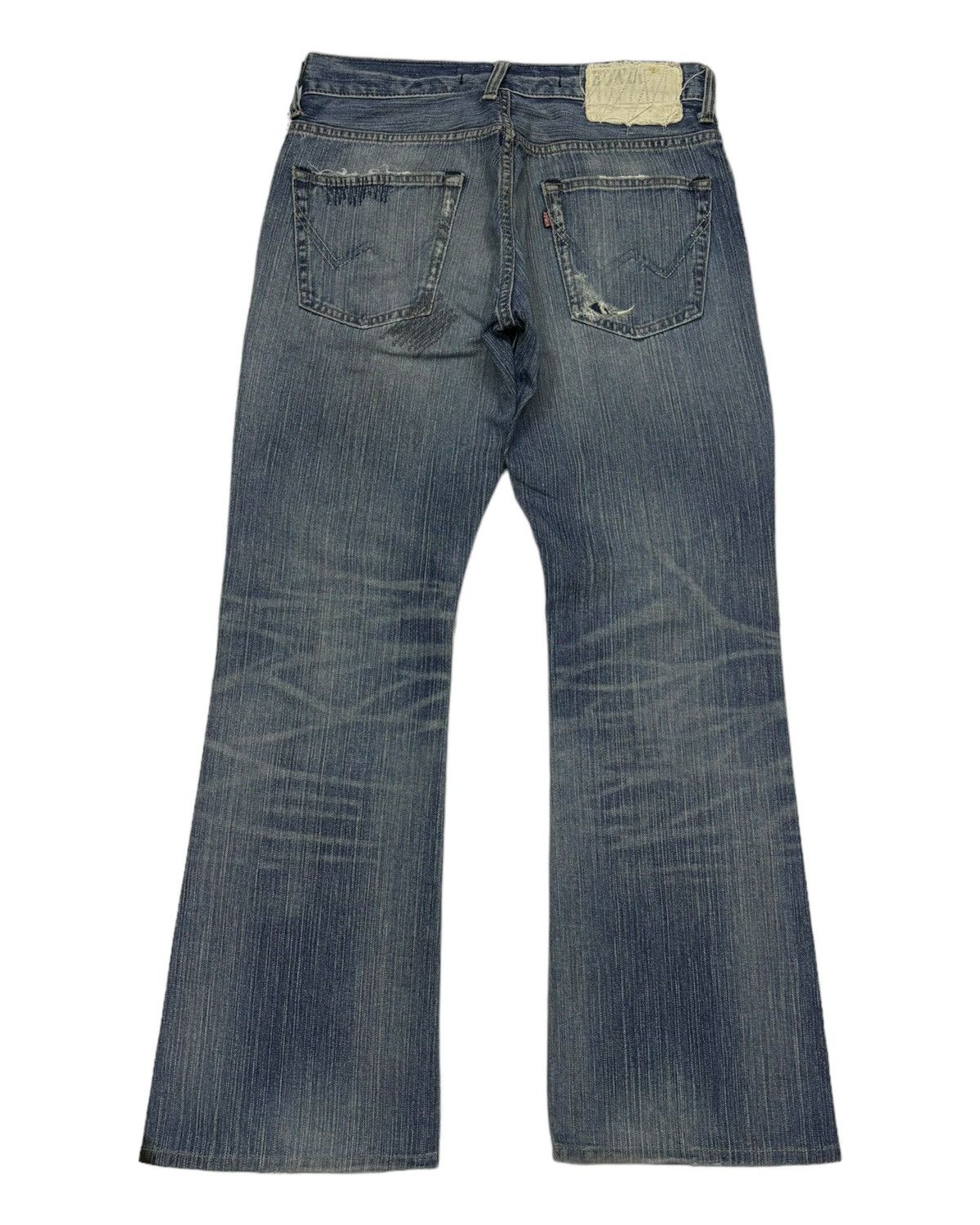 If Six Was Nine VINTAGE EDWIN XU FLARE JEANS EXCLUSIVE MODEL DENIM JEANS Size 29" - 2 Thumbnail
