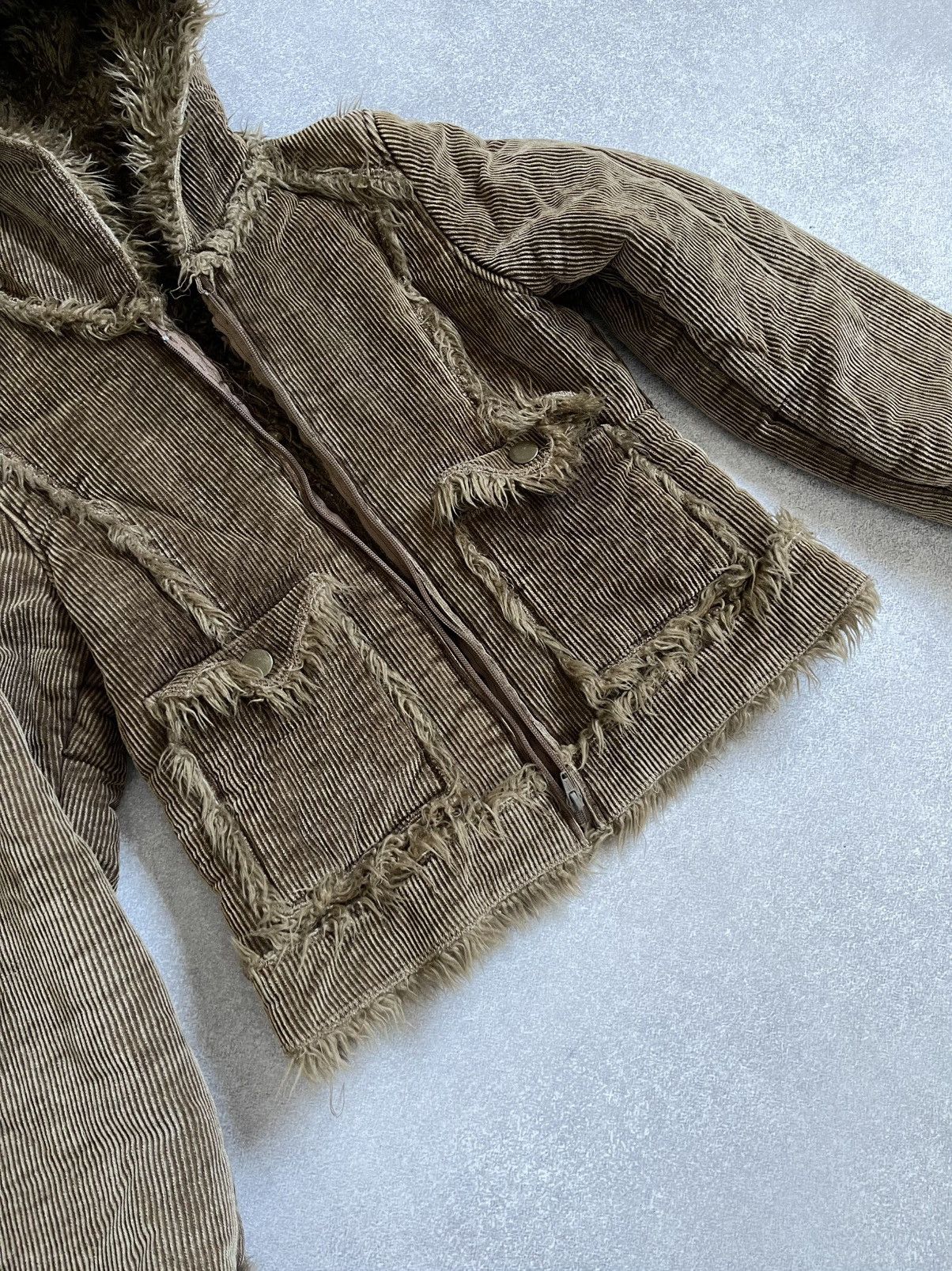 Hysteric Glamour Gipsy Vintage Y2k Faux Fur Archive Corduroy Hooded Jacket Size M / US 6-8 / IT 42-44 - 5 Thumbnail