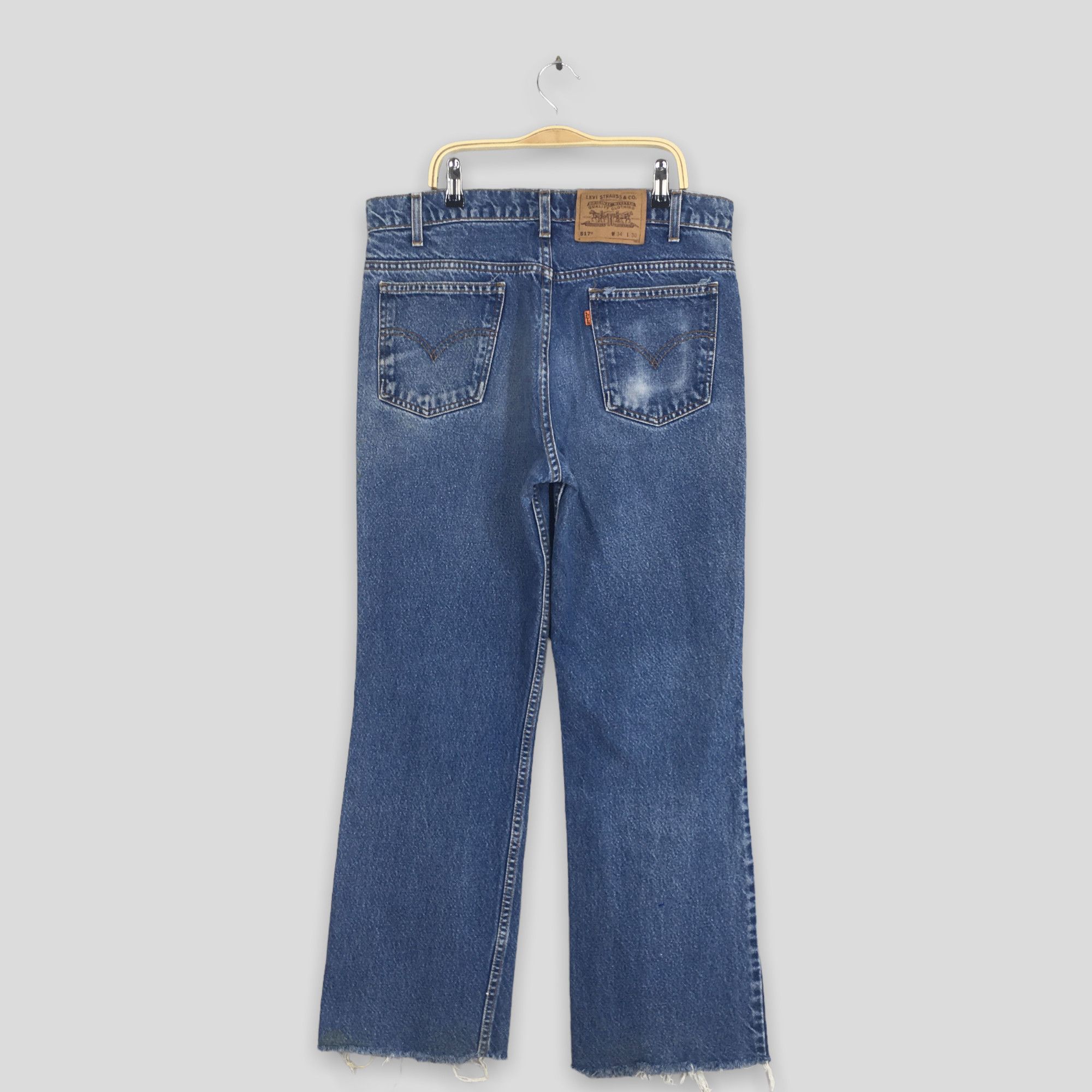 Levi's 32x28.5 80's Levi's 517 Bootcut Bell Bottom Jeans S1983 Size 32" / US 10 / IT 46 - 9 Thumbnail