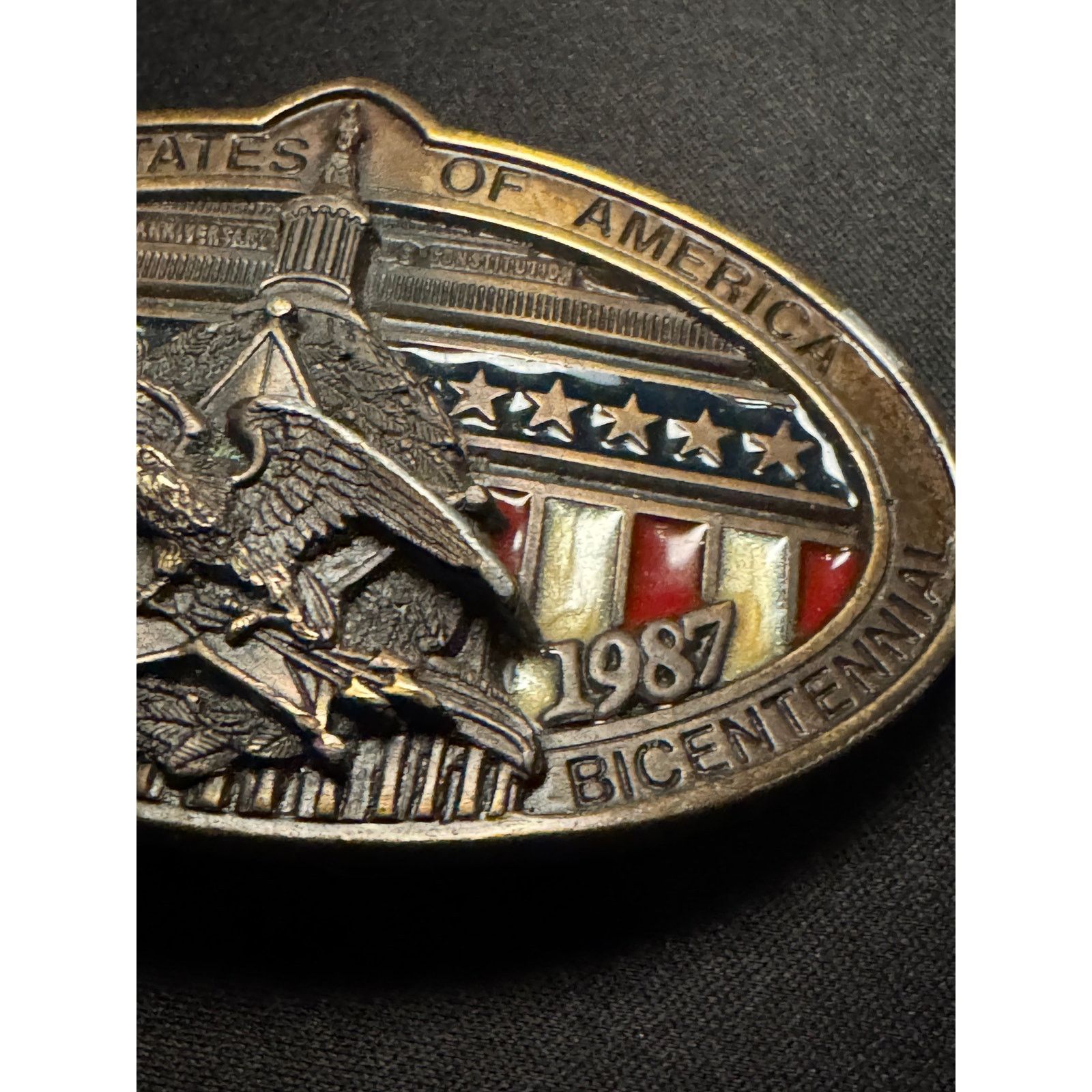 Other Vintage Heavy USA Bicentennial Numbered Belt Buckle Size ONE SIZE - 5 Thumbnail