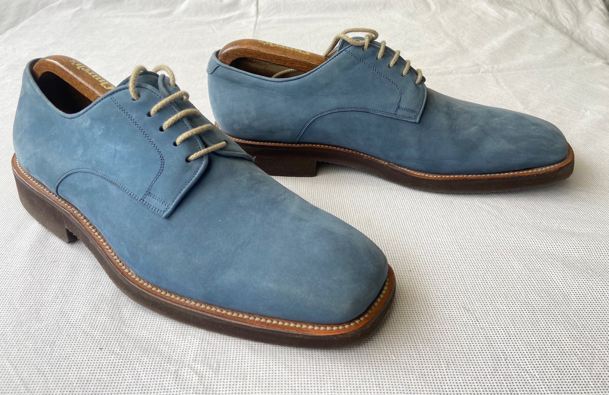 Sutor Mantellassi Sutor Mantellassi Navy Nubuck Lace Up Shoes Size US 9 / EU 42 - 3 Thumbnail