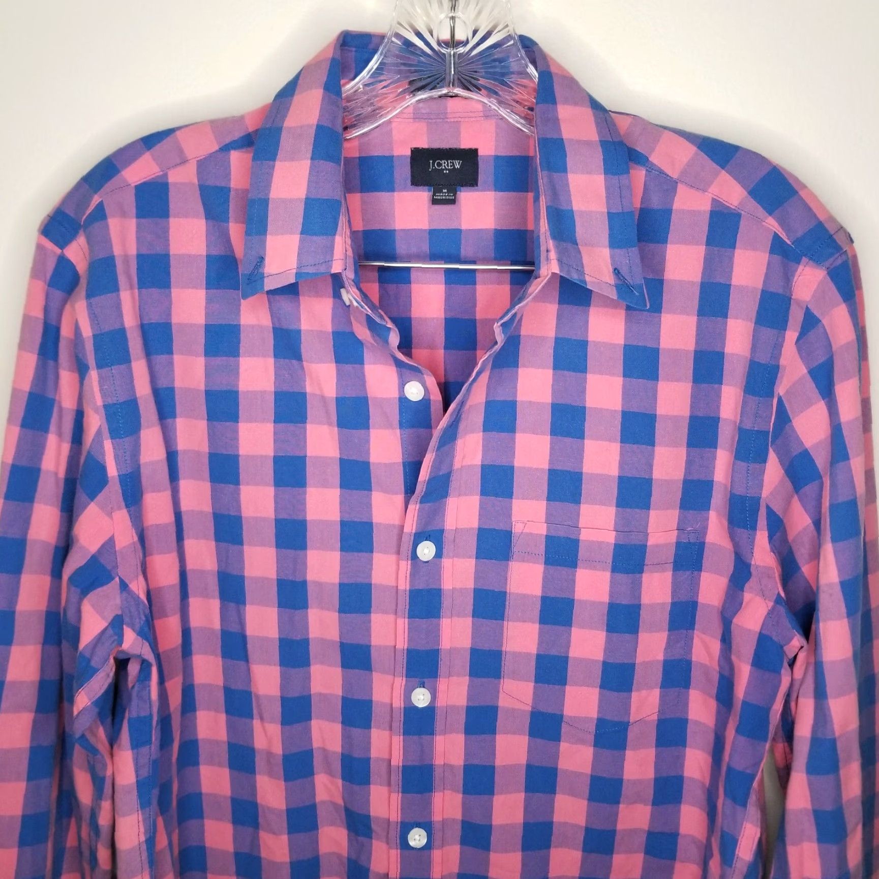 J.Crew J.CREW Shirt Mens Slim Long Sleeve Button-Up Multicolor Pink Blue Size M Size US M / EU 48-50 / 2 - 2 Thumbnail