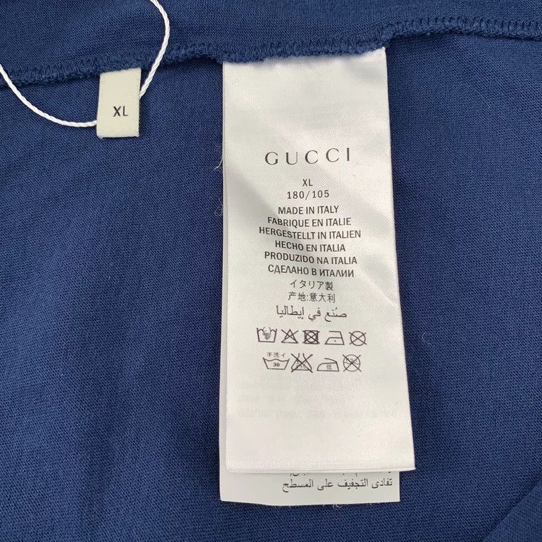 Gucci Gucci Dark blue pattern printed cotton round-neck short-sle Size US XL / EU 56 / 4 - 6 Thumbnail