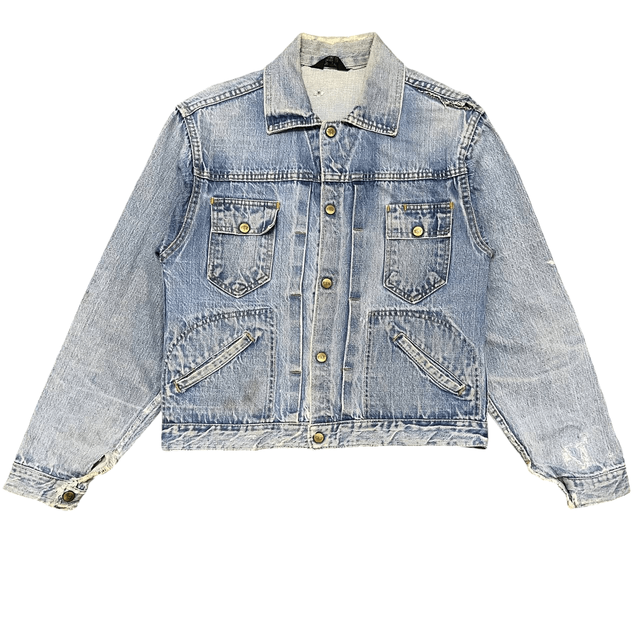Vintage 60's Ely Denim Jacket Selvedge Distresed Trucker