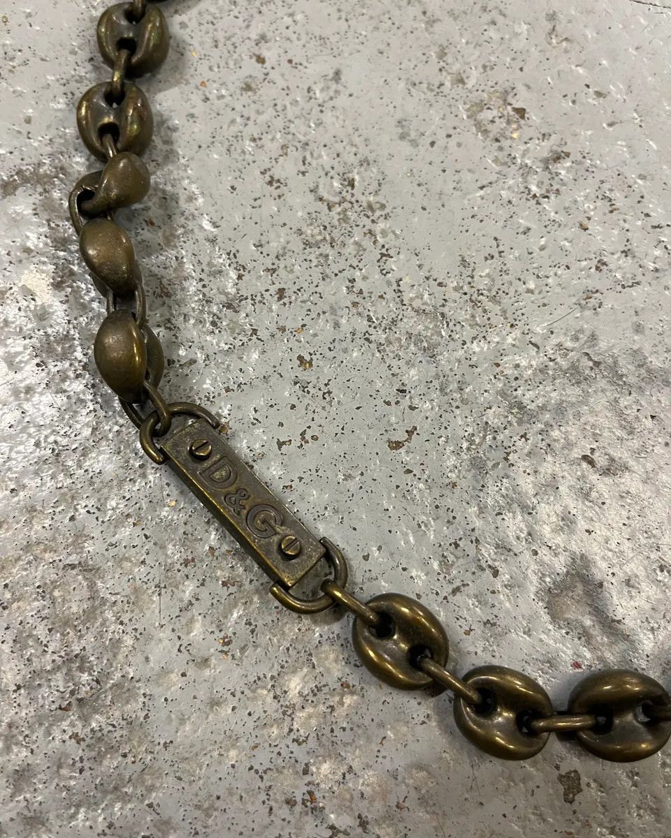Dolce & Gabbana 2000s Dolce & Gabbana Bronze Coffee Beans Cuban Link Necklace Size ONE SIZE - 3 Thumbnail