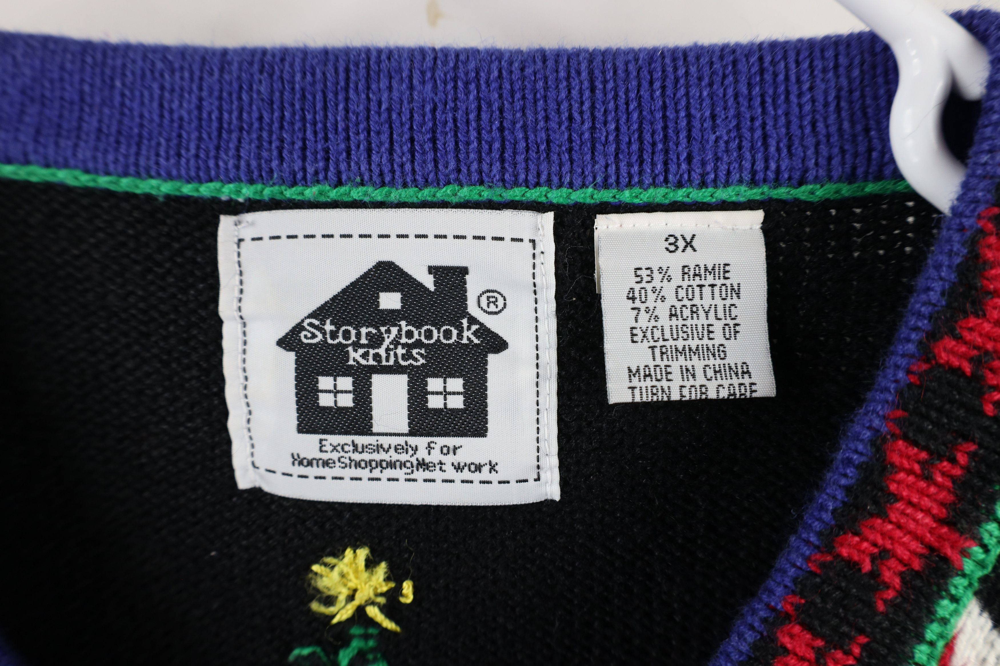 Vintage Vintage 90s Streetwear Elf All Over Print Cardigan Sweater Size 3XL / US 20-22 - 8 Thumbnail