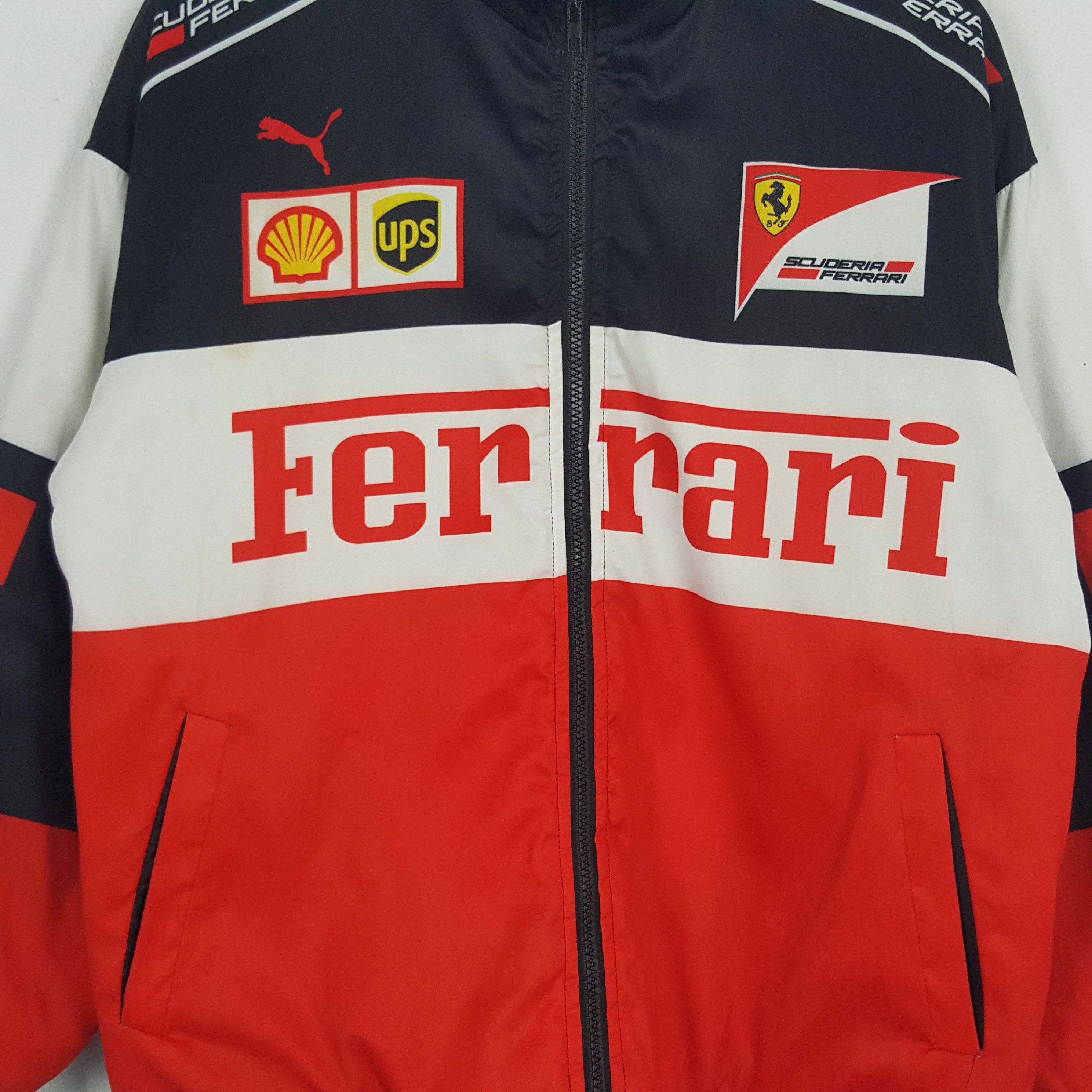 Ferrari × Puma × Vintage Vintage Ferrari Puma Shell Racing Team F1 Jacket Size US L / EU 52-54 / 3 - 2 Thumbnail