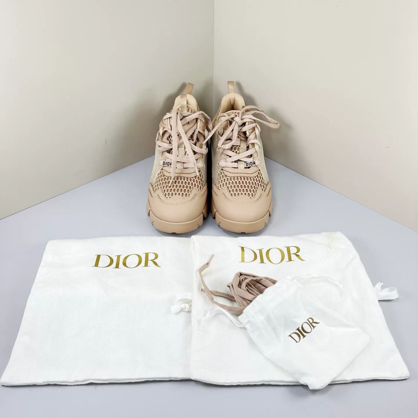 Dior Dior Pink Mesh Dad Sneakers Size US 6.5 / IT 36.5 - 1 Thumbnail