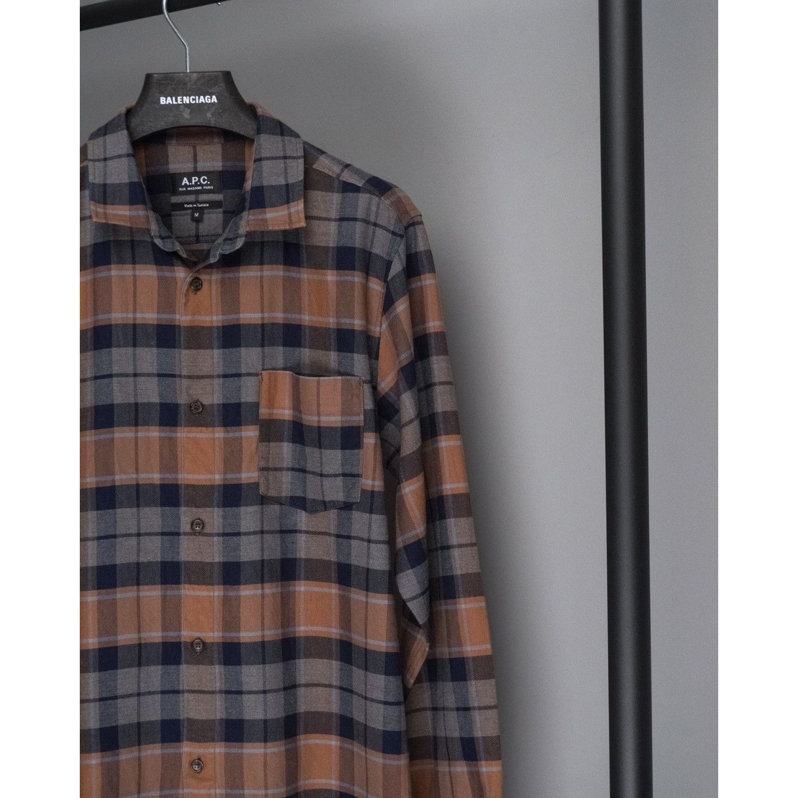 A.P.C. Vintage apc check plaid flannel linen long sleeve shirt Size US M / EU 48-50 / 2 - 3 Thumbnail