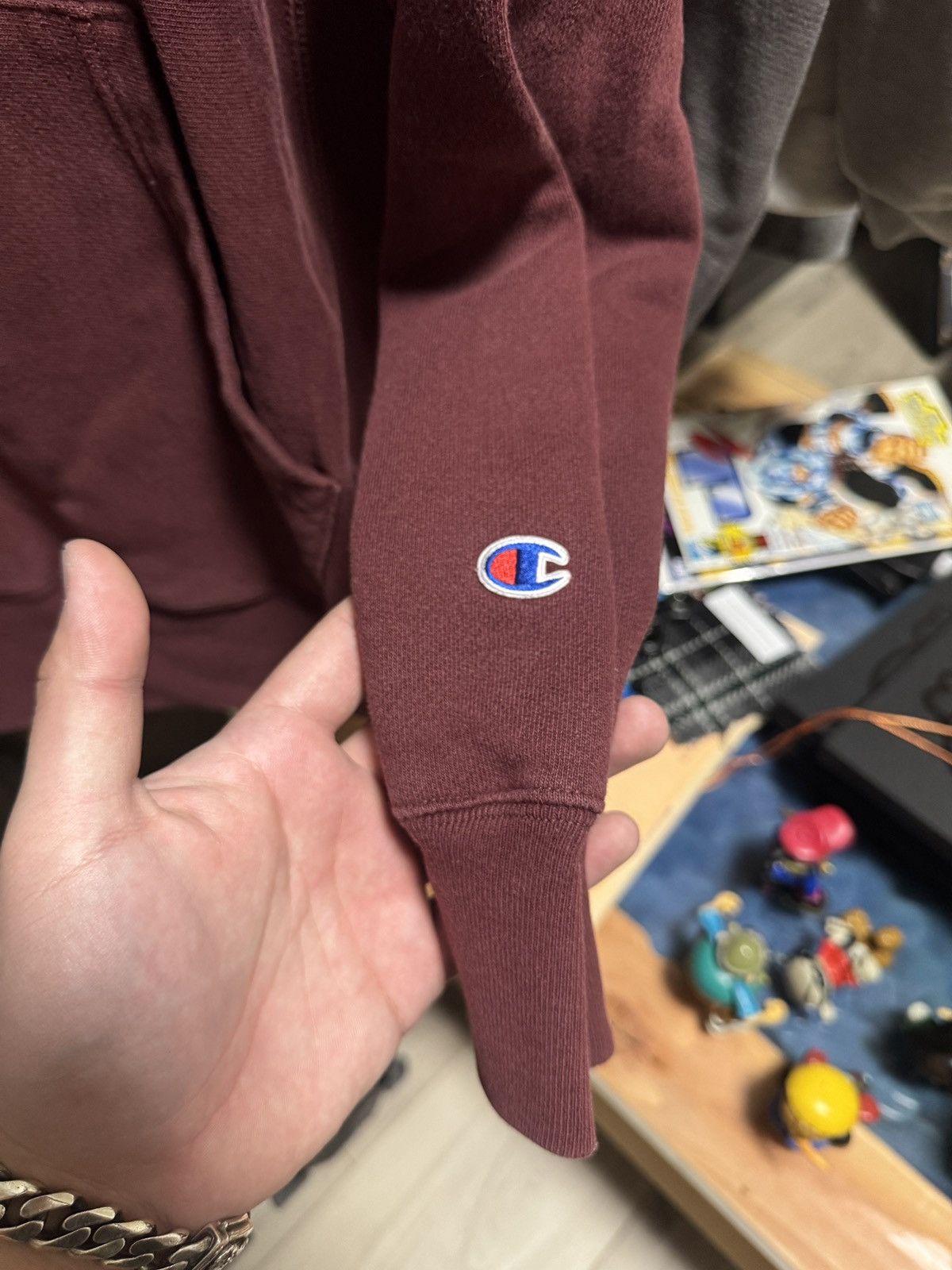 Champion × MoMA MoMA Champion Reverse Weave Hoodie Sweatshirt Maroon Navy Size US L / EU 52-54 / 3 - 2 Thumbnail