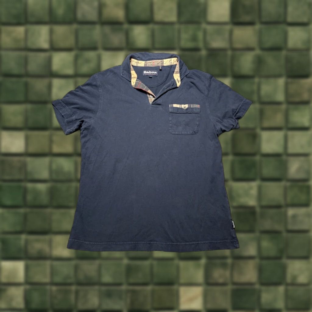 Barbour Barbour Barbour Corpatch Polo Shirt Mens M Navy Tartan Plaid Pocket Collar Trim Casual Shirt Mens Medium Navy Barbour Corpatch Polo Shirt Size US M / EU 48-50 / 2 - 1 Thumbnail