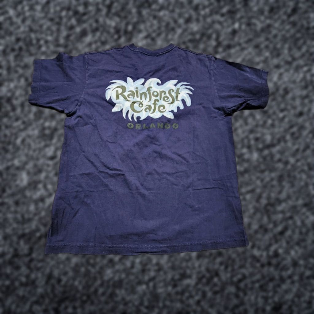 Vintage VINTAGE Rainforest Cafe T Shirt Mens L Crew Neck Short Sleeve Double Sided USA Made Blue 90s Graphic Print Shirt Mens Size US L / EU 52-54 / 3 - 1 Thumbnail