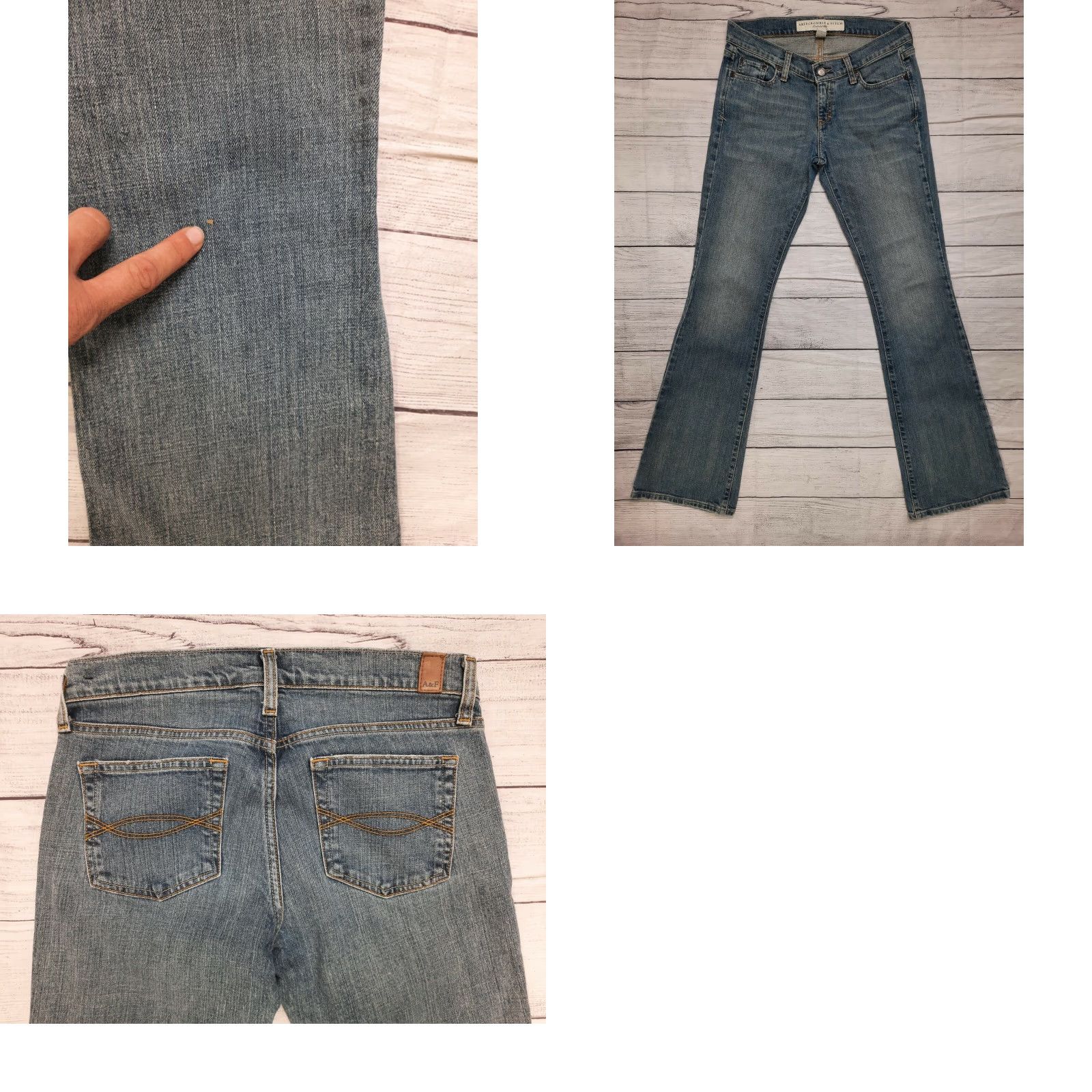 Abercrombie & Fitch VINTAGE Abercrombie & Fitch Women's Jeans Size 4 Denim Flared 29x32 Blue 2000s Womens Jeans Size 27" / US 4 / IT 40 - 8 Thumbnail