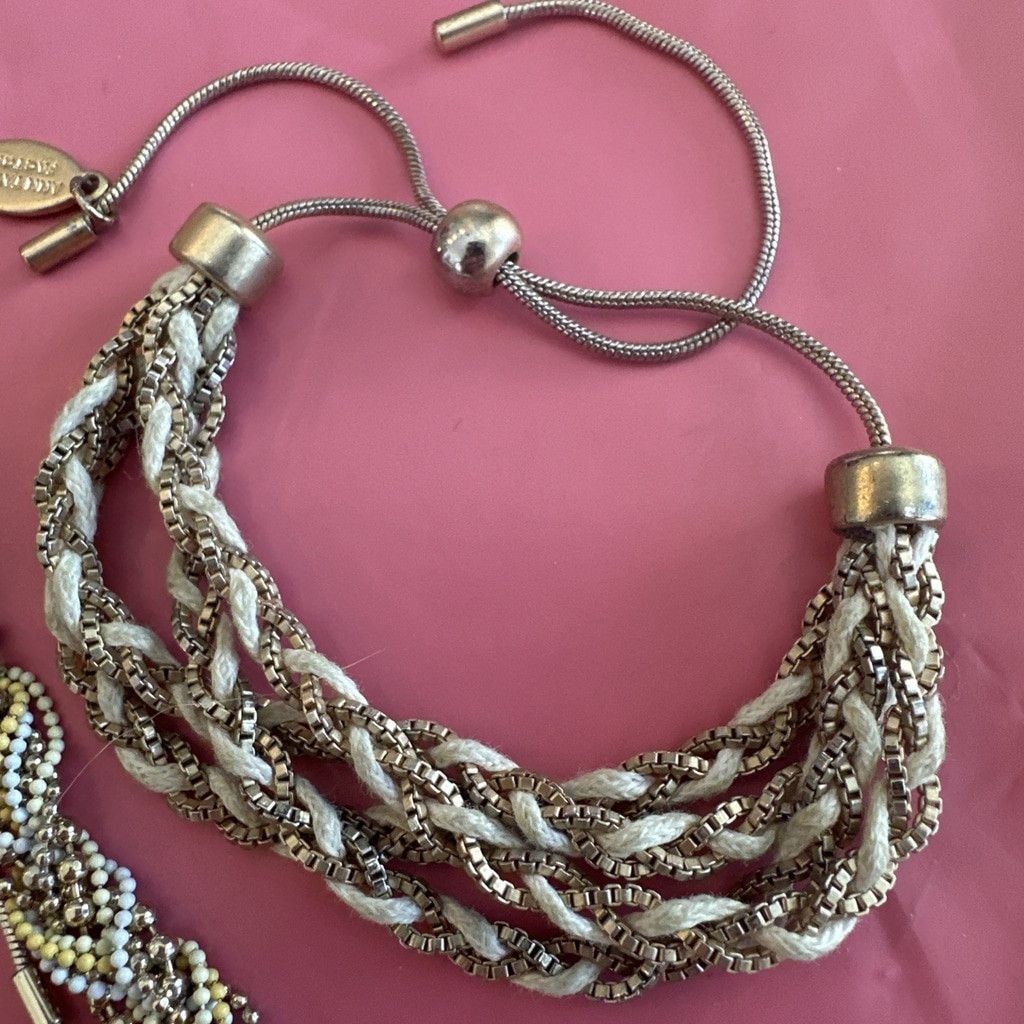 Ann Taylor Set Ann Taylor Goldtone Tiny Bead Braided Multi Strand Adjus Size ONE SIZE - 10 Thumbnail