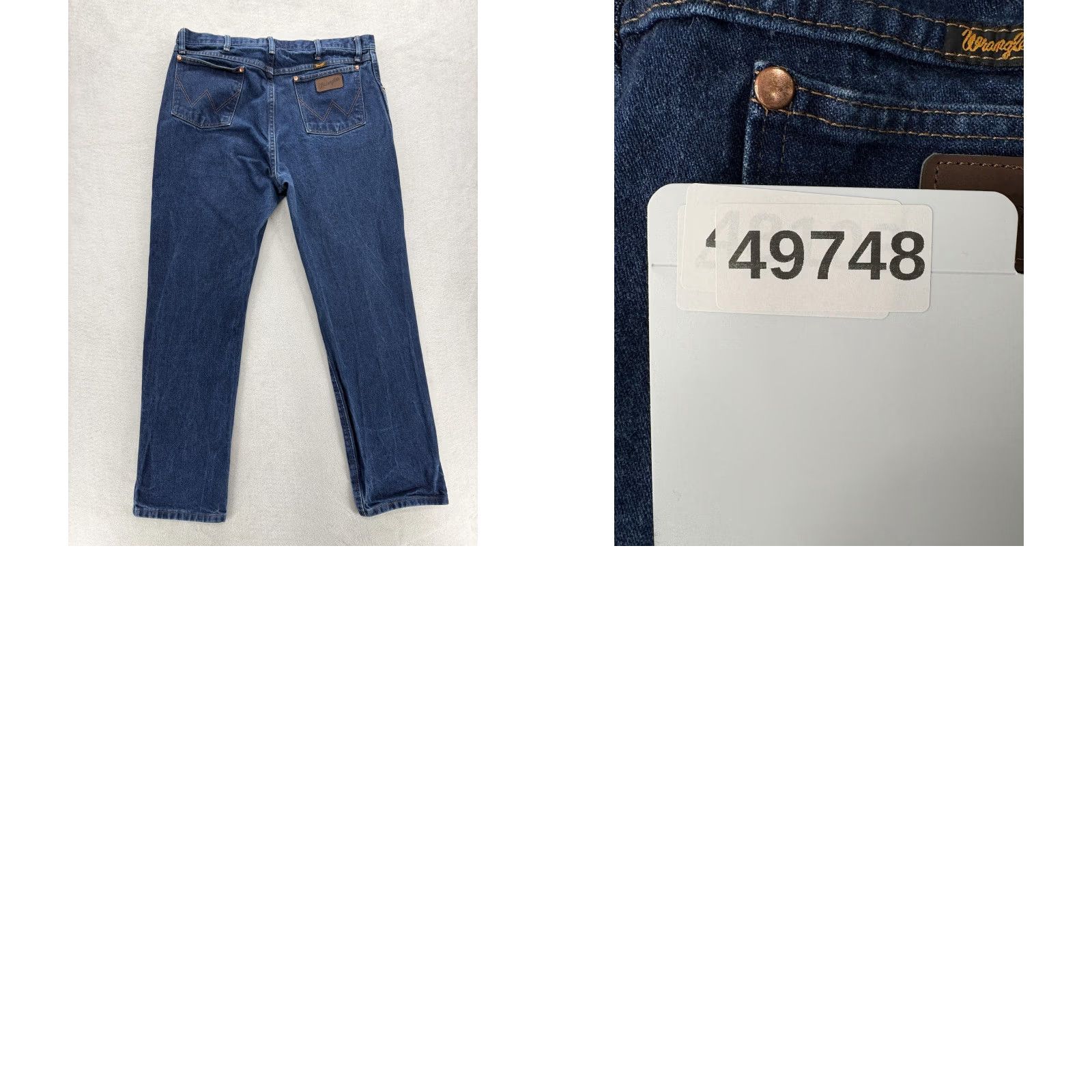 Wrangler Wrangler Cowboy Cut Jeans Mens 37x34 Blue Regular Fit Denim 47MWZ Western Rodeo Wrangler 47MWZ Regular Fit Jeans Blue Denim Cowboys Size US 37 - 9 Thumbnail