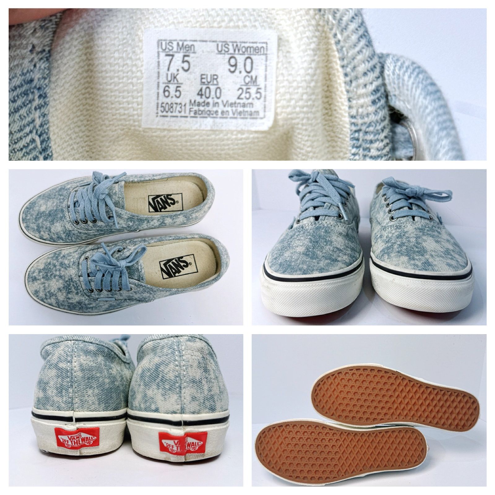 Vans Vans Unisex Winter Sky Shoes | White & Blue Size US 7.5 / EU 40-41 - 8 Thumbnail