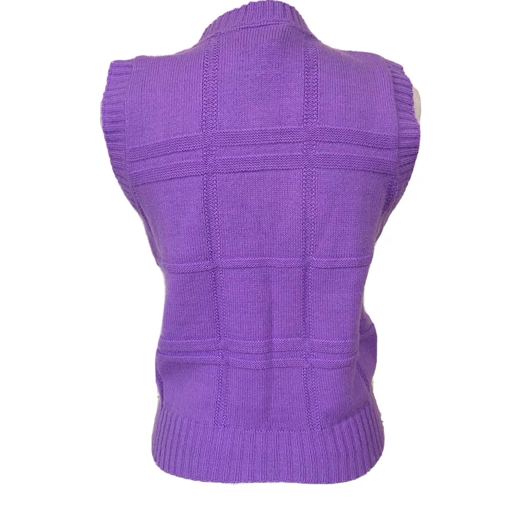 Vintage VINTAGE Andrea Lauren Sleeveless Sweater Pullover Purple Women’s Medium Shirt Size M / US 6-8 / IT 42-44 - 5 Thumbnail