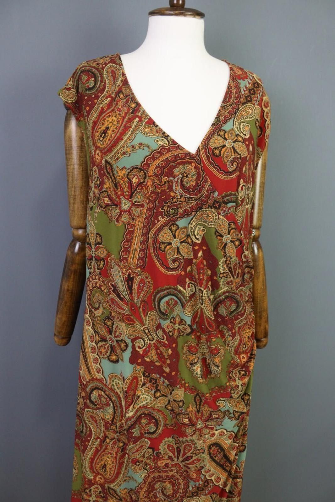 Polo Ralph Lauren Launre Ralph Lauren Multiclor A-Line Long Dress SZ 1X Size XL / US 12-14 / IT 48-50 - 6 Thumbnail