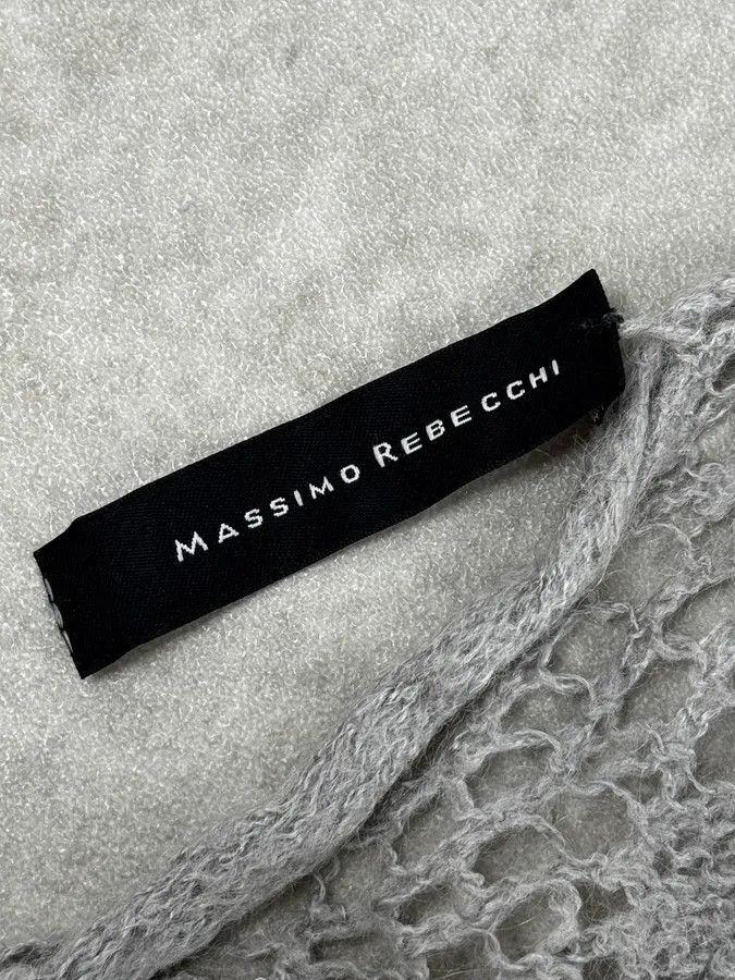 Vintage Massimo Rebecchi Mohair Grey Perfored Scarf Size ONE SIZE - 8 Thumbnail