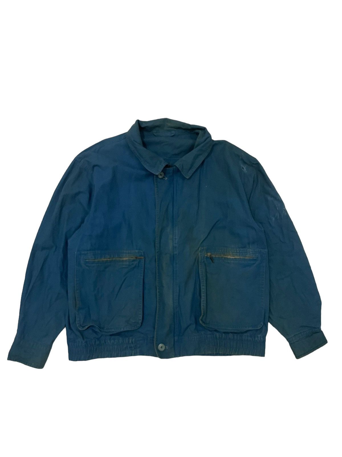 Japanese Brand × Vintage Vintage Work Wear Thrashed Jacket Size US L / EU 52-54 / 3 - 1 Thumbnail