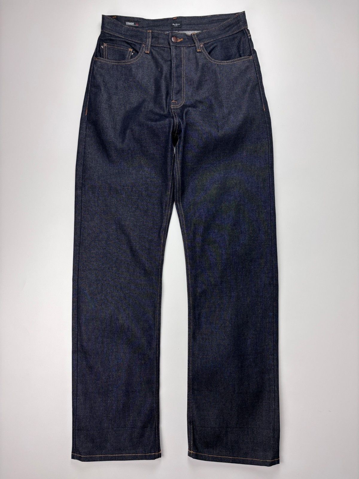 Pepe Jeans Ani Selvedge Straight Jeans Navy Blue Size 30x28