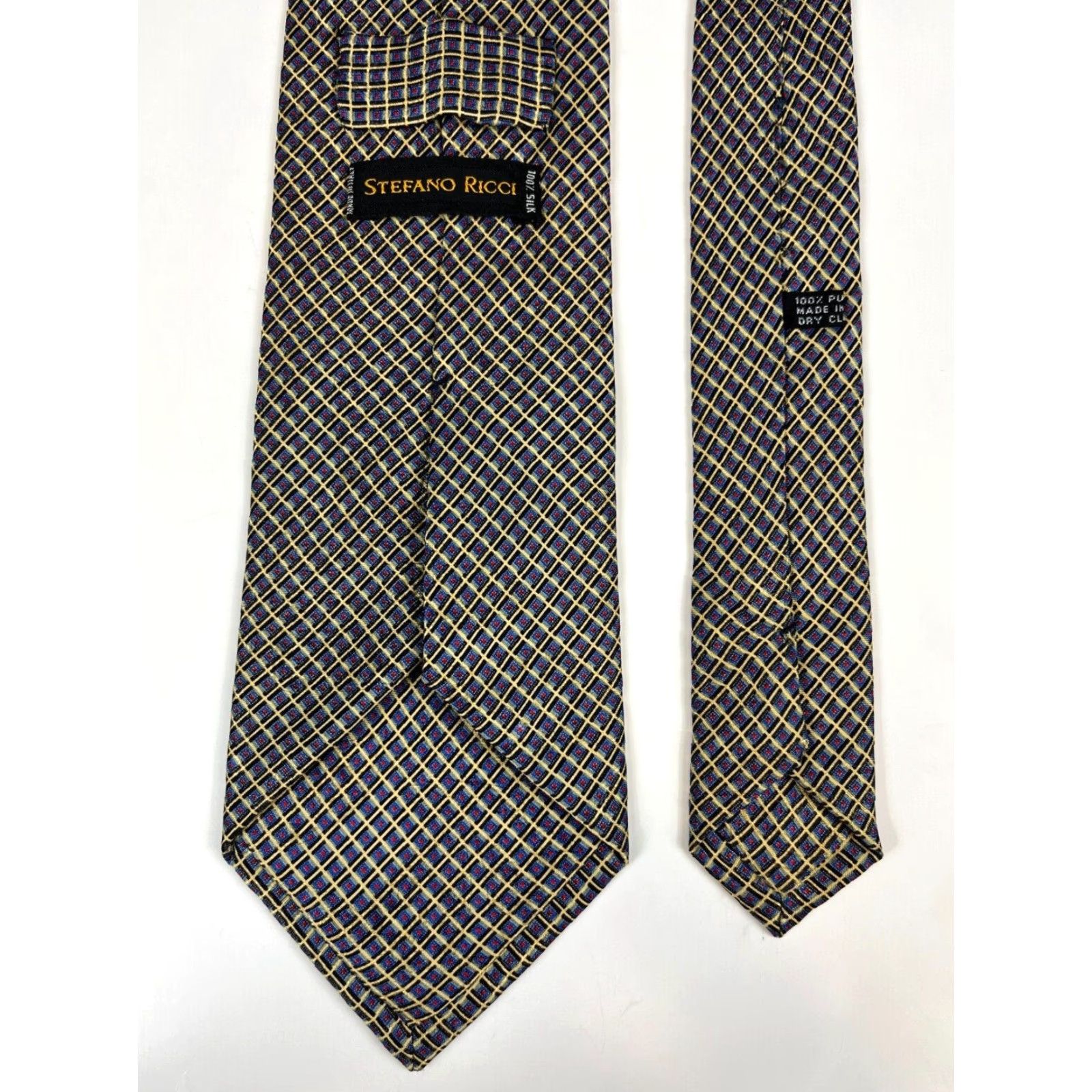 Stefano Ricci Stefano Ricci Men’s Silk Tie Check Floral Holographic Made in Italy Size ONE SIZE - 7 Thumbnail