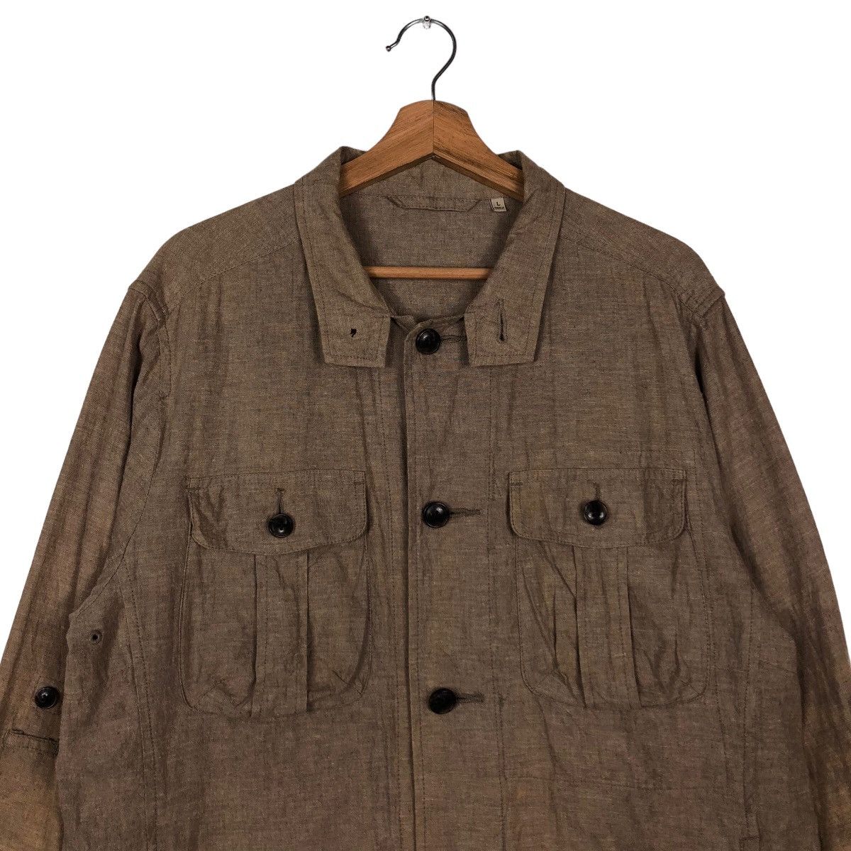 Japanese Brand 🔥Vintage Wool Work Jacket Uniqlo Japan Issey Miyake Size US L / EU 52-54 / 3 - 3 Thumbnail