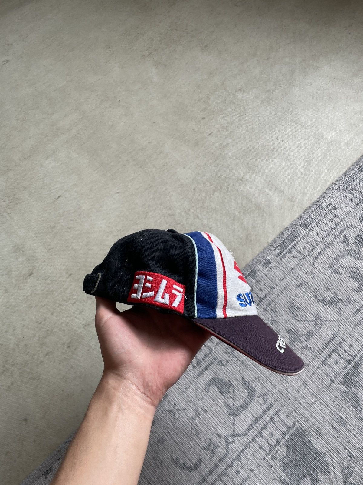 NASCAR Crescent Suzuki Gsx R Vintage Washed Faded Racing Nascar Cap Size ONE SIZE - 2 Thumbnail