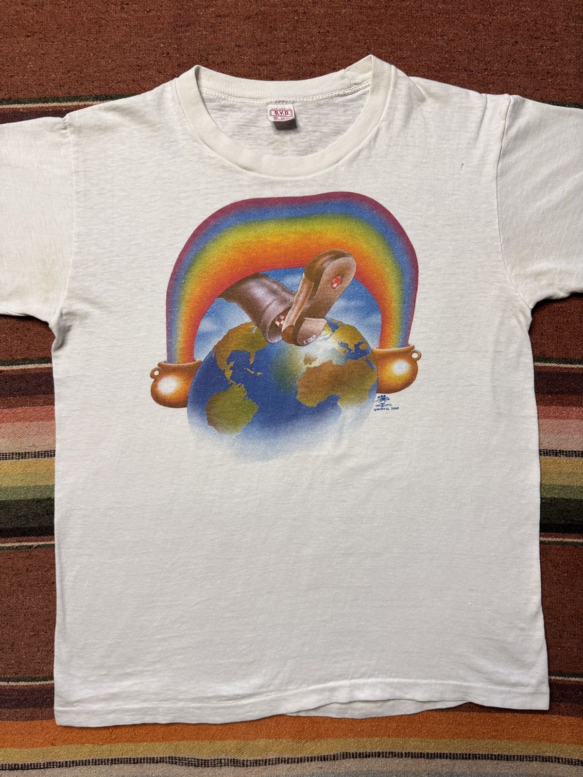 Band Tees × Vintage Vintage 1972 Grateful Dead Stanley Mouse Rainbow Foot Tee Size US M / EU 48-50 / 2 - 2 Thumbnail