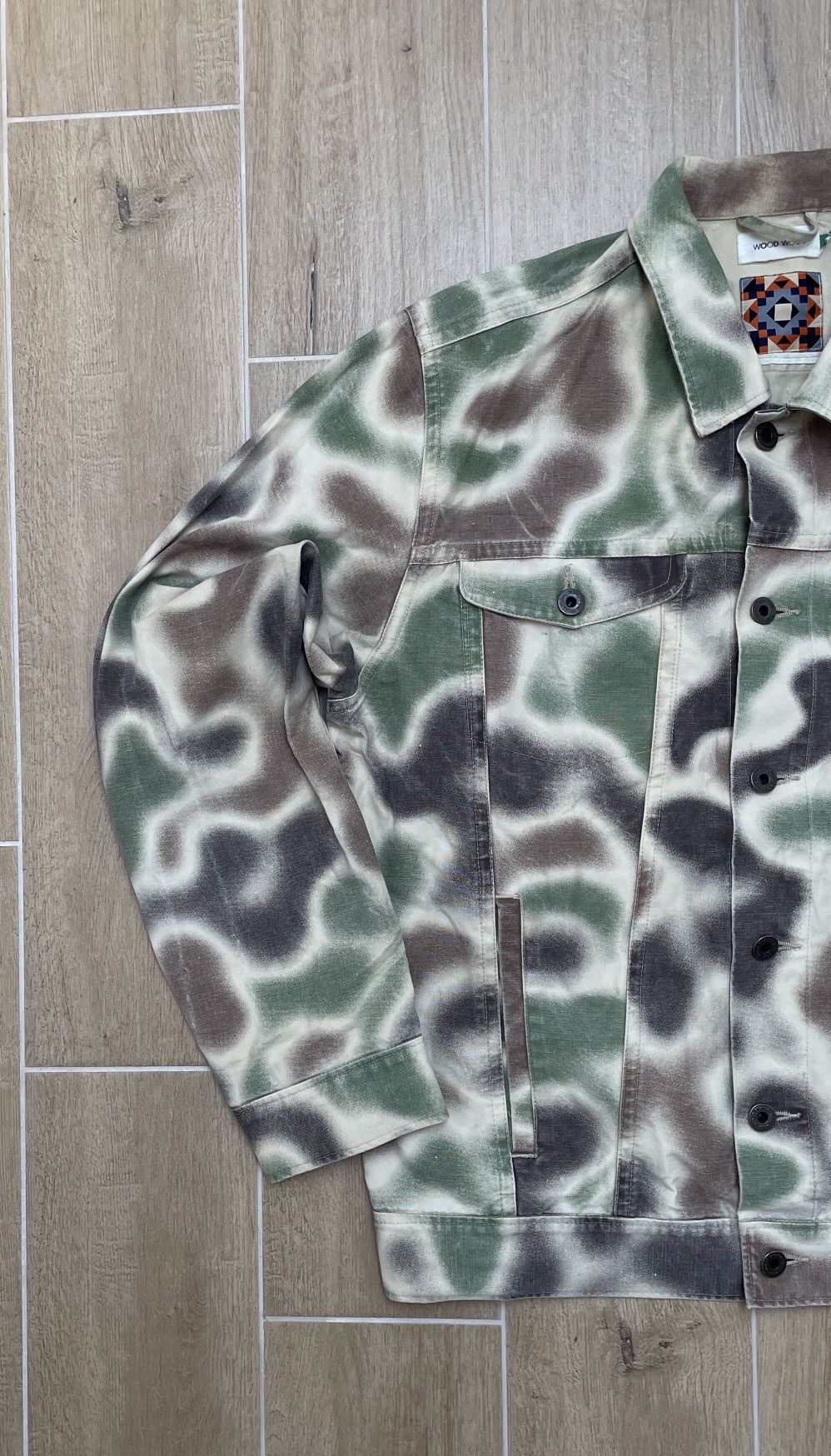 Wood Wood Jean distress military-khaki jacket WOOD WOOD Size US L / EU 52-54 / 3 - 3 Thumbnail