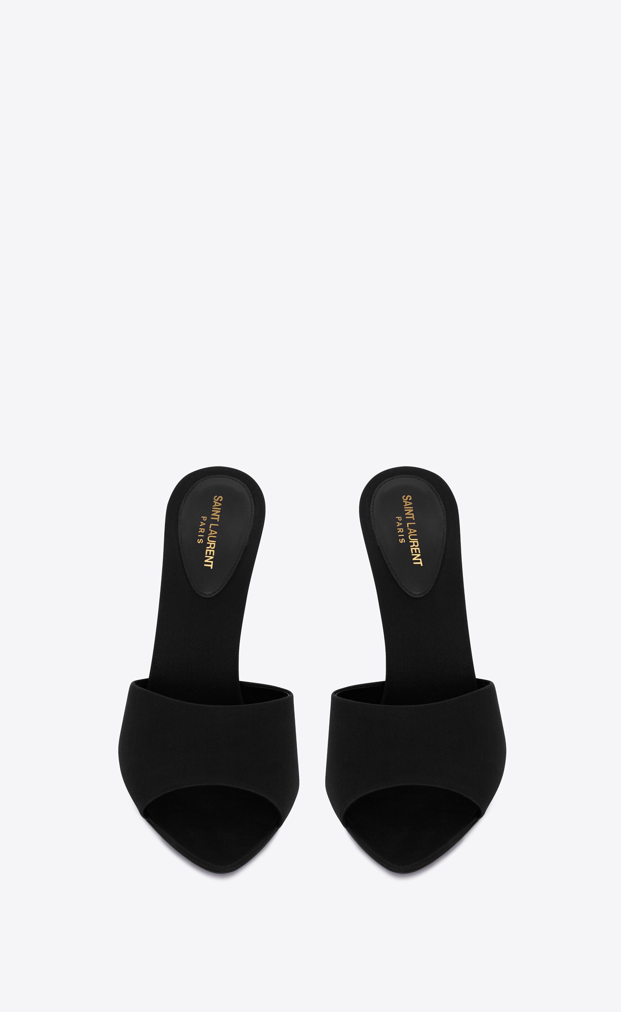 Saint Laurent Paris o1b1hav110325 731565 Suite Heeled Mules in Black Size US 6.5 / IT 36.5 - 2 Thumbnail