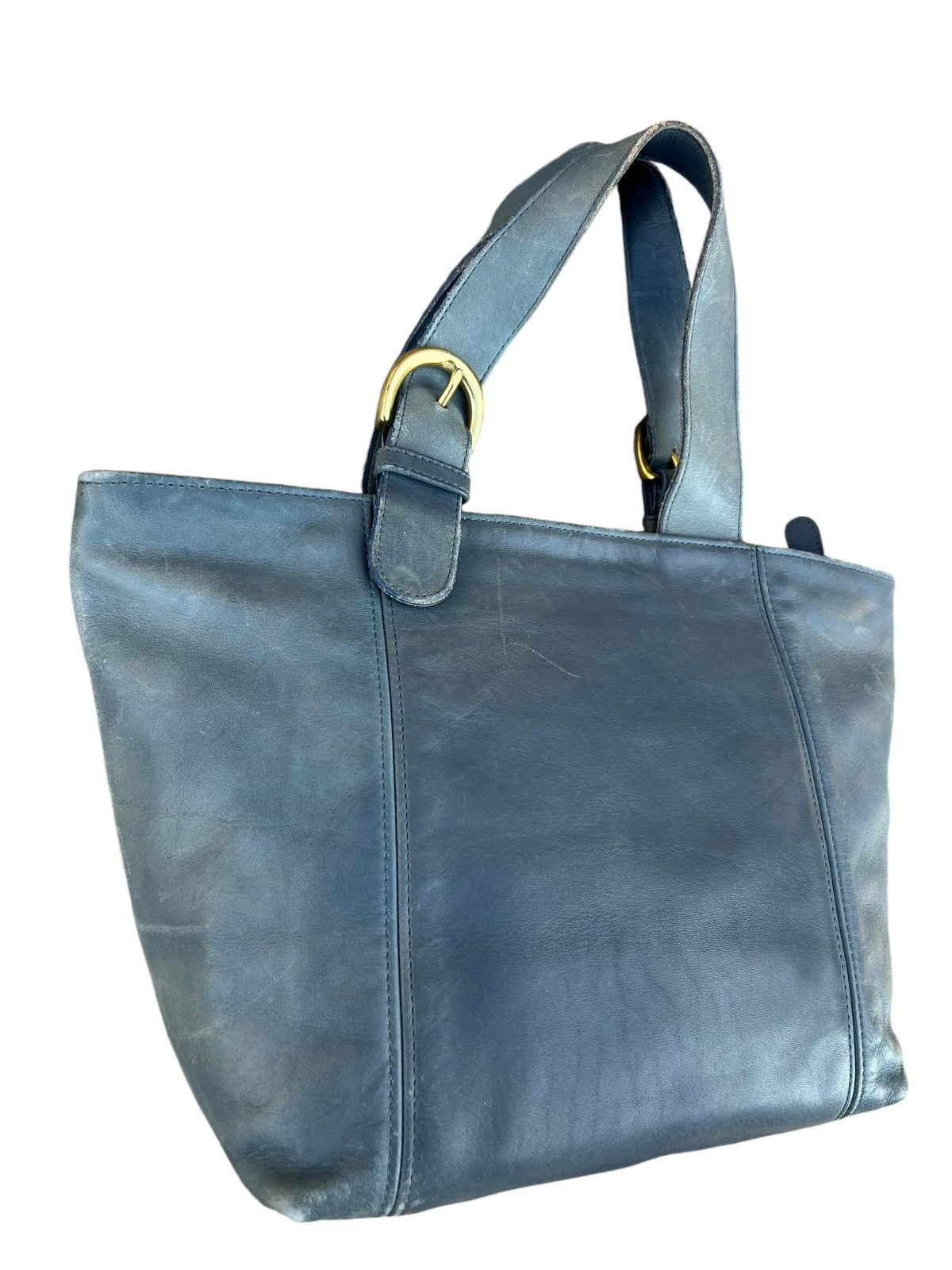 Coach Vintage 90s COACH Distressed Patina Leather Mini Tote Bag Size ONE SIZE - 11 Thumbnail