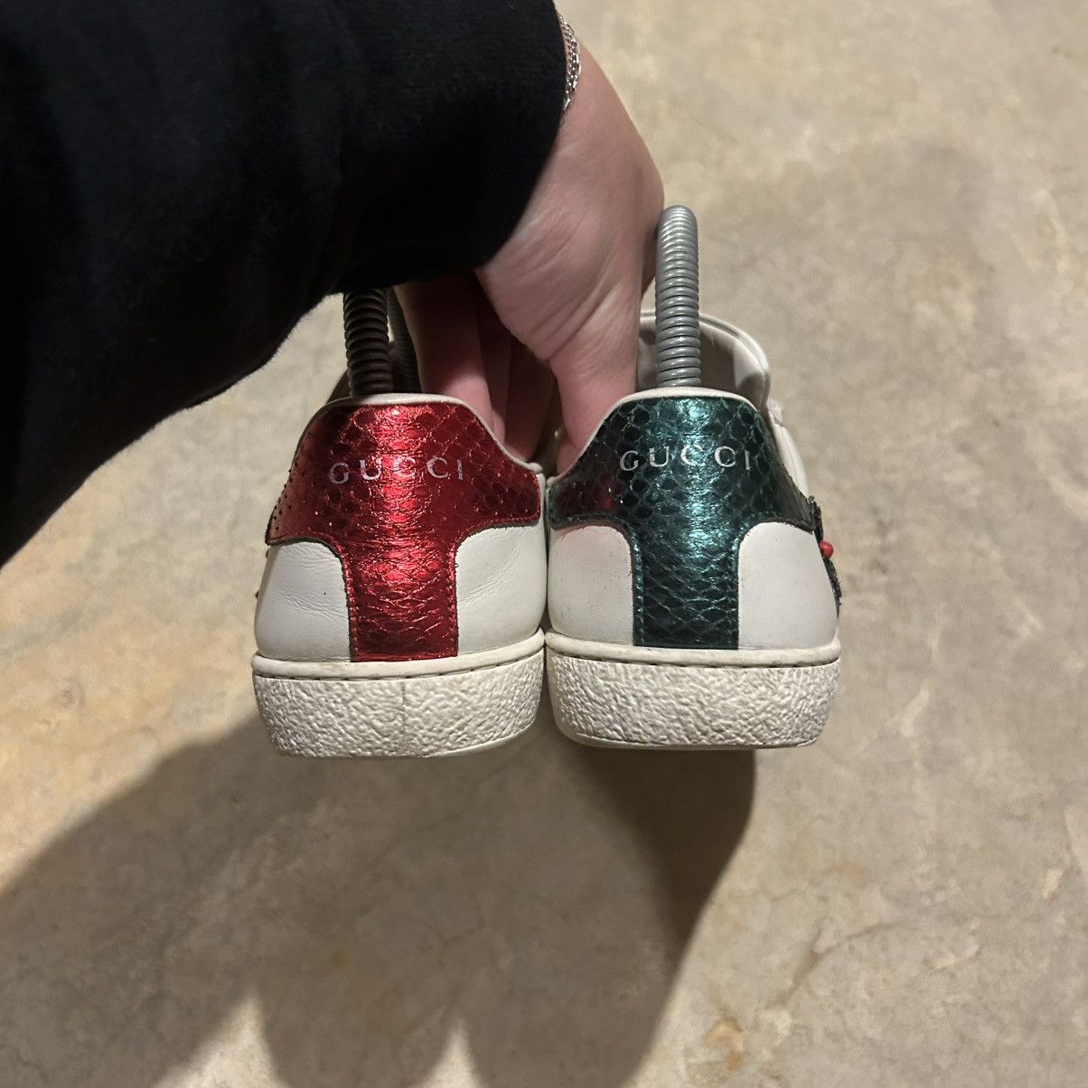 Designer × Gucci Gucci Ace Web Stripe Embroidered Arrow Leather Shoes US 5 Size US 5 / EU 37 - 5 Thumbnail