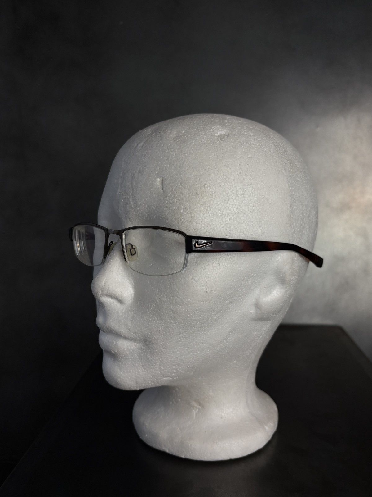 Nike × Vintage 2000s Nike Frames Eyeglasses Vintage Nike Swoosh Half Rim Size ONE SIZE - 1 Thumbnail