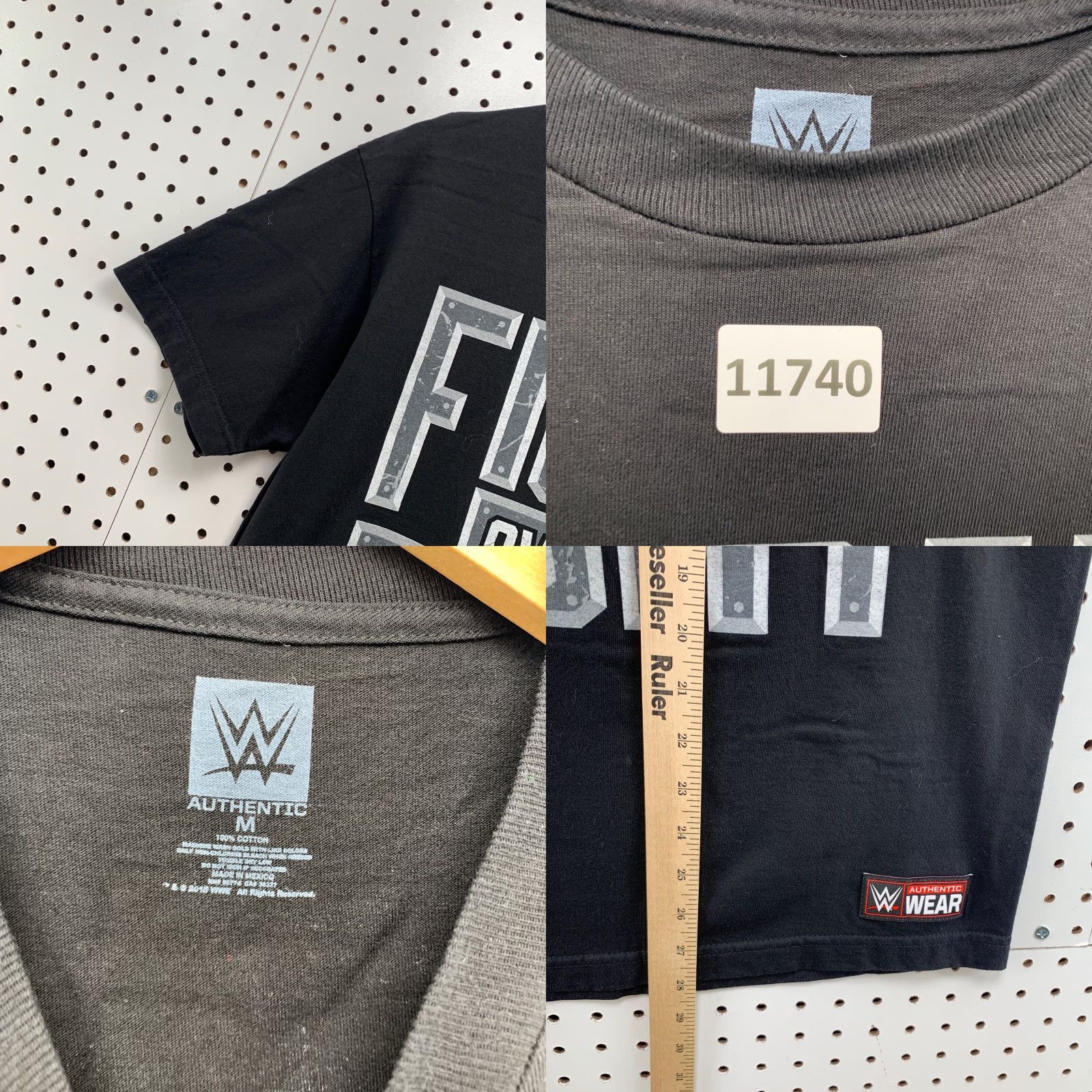 Vintage WWE Shirt Mens Kevin Owens Fight Owens Fight Short Sleeve Black Medium T-Shirt Size US M / EU 48-50 / 2 - 8 Thumbnail