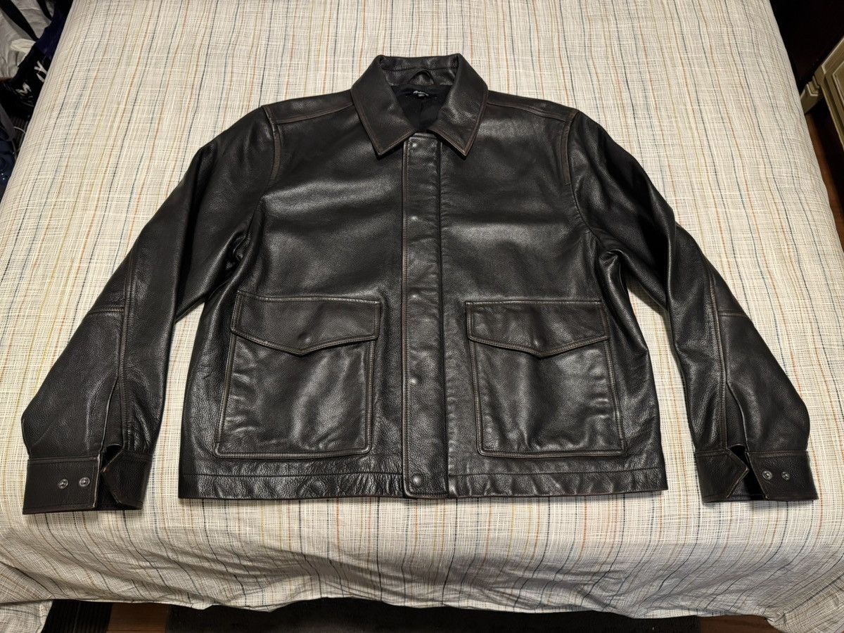 Madewell Madewell Black Leather Flight Jacket Size US XL / EU 56 / 4 - 2 Thumbnail