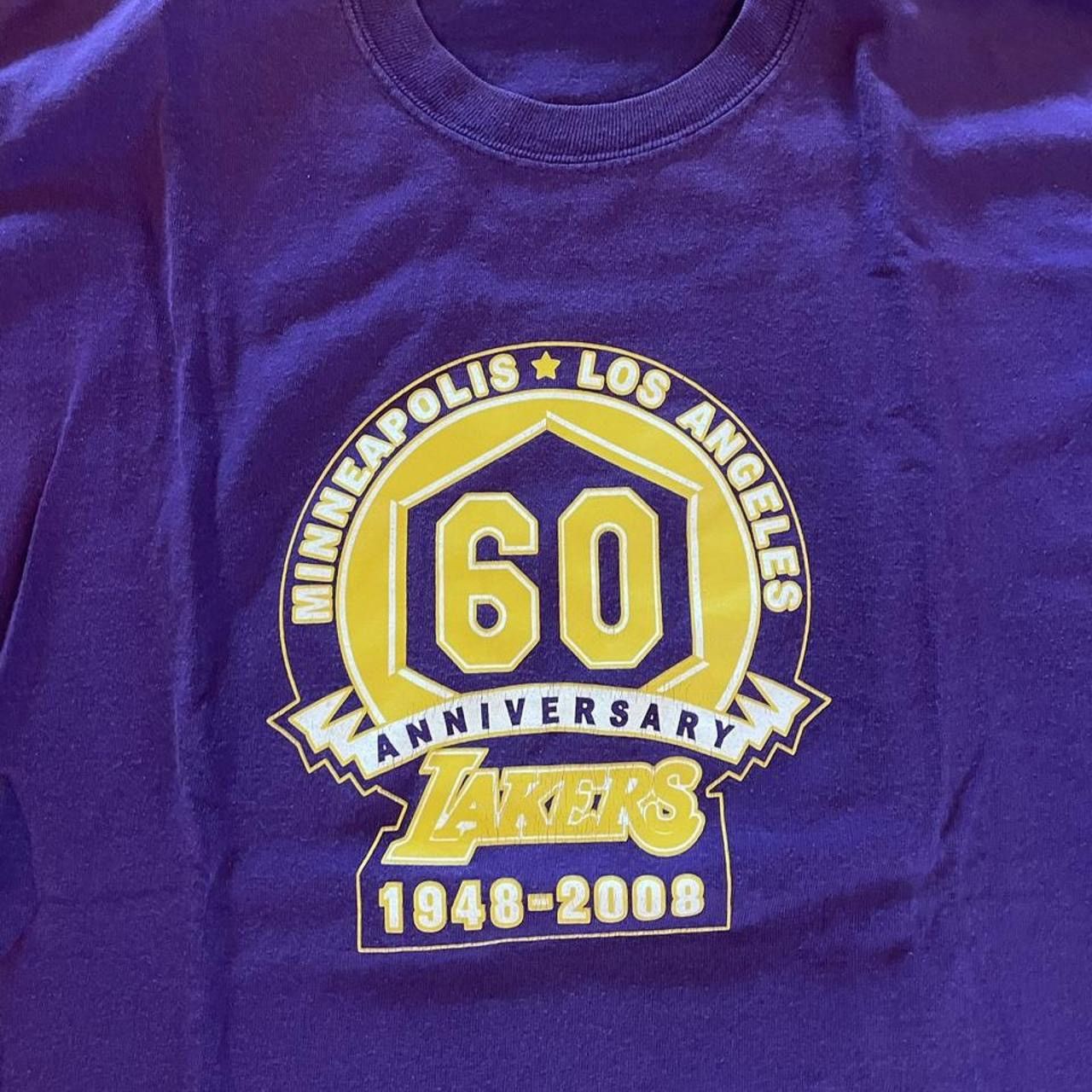 NBA 2008 Los Angeles Lakers 60th Anniversary Promo T-Shirt Size US XL / EU 56 / 4 - 3 Thumbnail