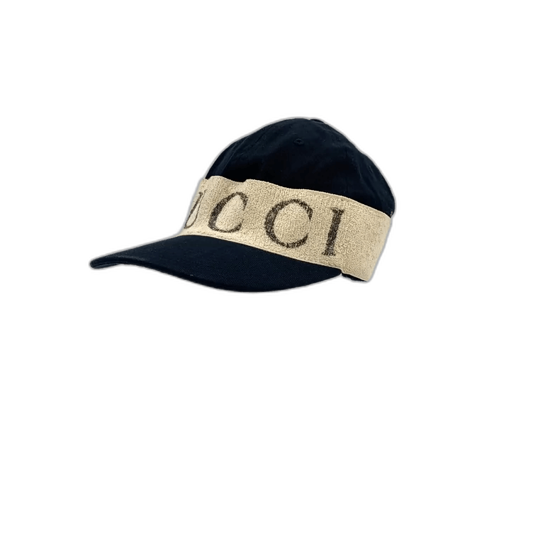 Gucci Gucci Black Logo Cotton Cap-2505 Size ONE SIZE - 1 Thumbnail