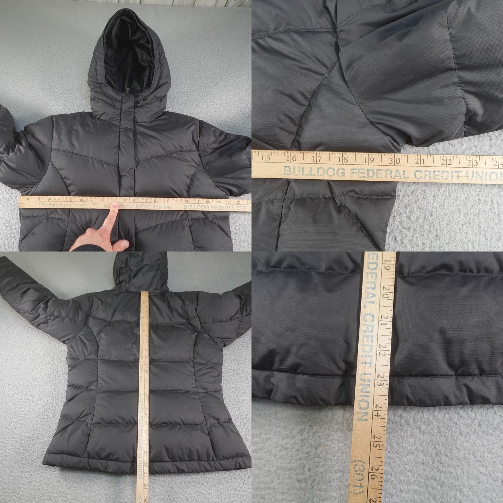 Vintage Columbia Puffer Jacket Womens Medium Gray Down Insulated Hooded Omni-Shield Jacket Women M Gray Down Insulated Hooded Omni-Shield Puffer Jacket Size M / US 6-8 / IT 42-44 - 8 Thumbnail