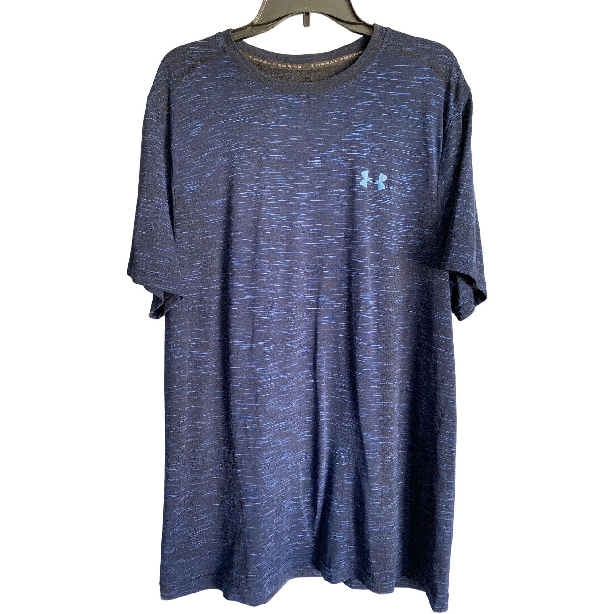 Under Armour UNDER ARMOUR MEN'S THREADBORNE BLUE SEAMLESS SHORT SLEEVE SH Size US XXL / EU 58 / 5 - 1 Thumbnail