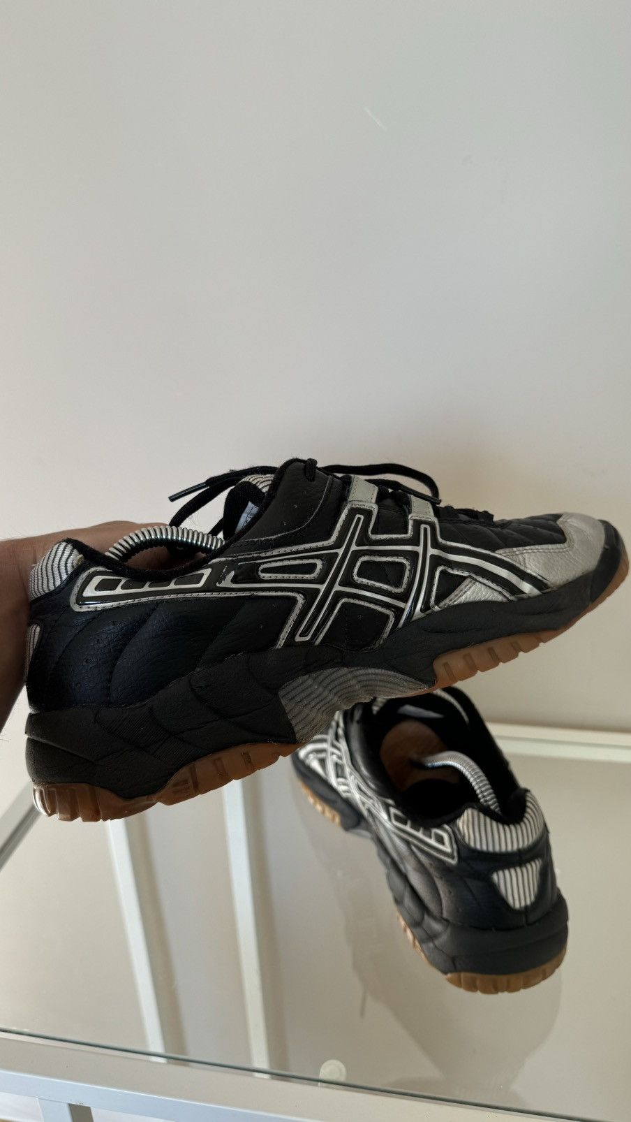 Asics × Vintage Asics black gel sneakers vintage gorpcore 90s 00s Size US 9.5 / EU 42-43 - 5 Thumbnail