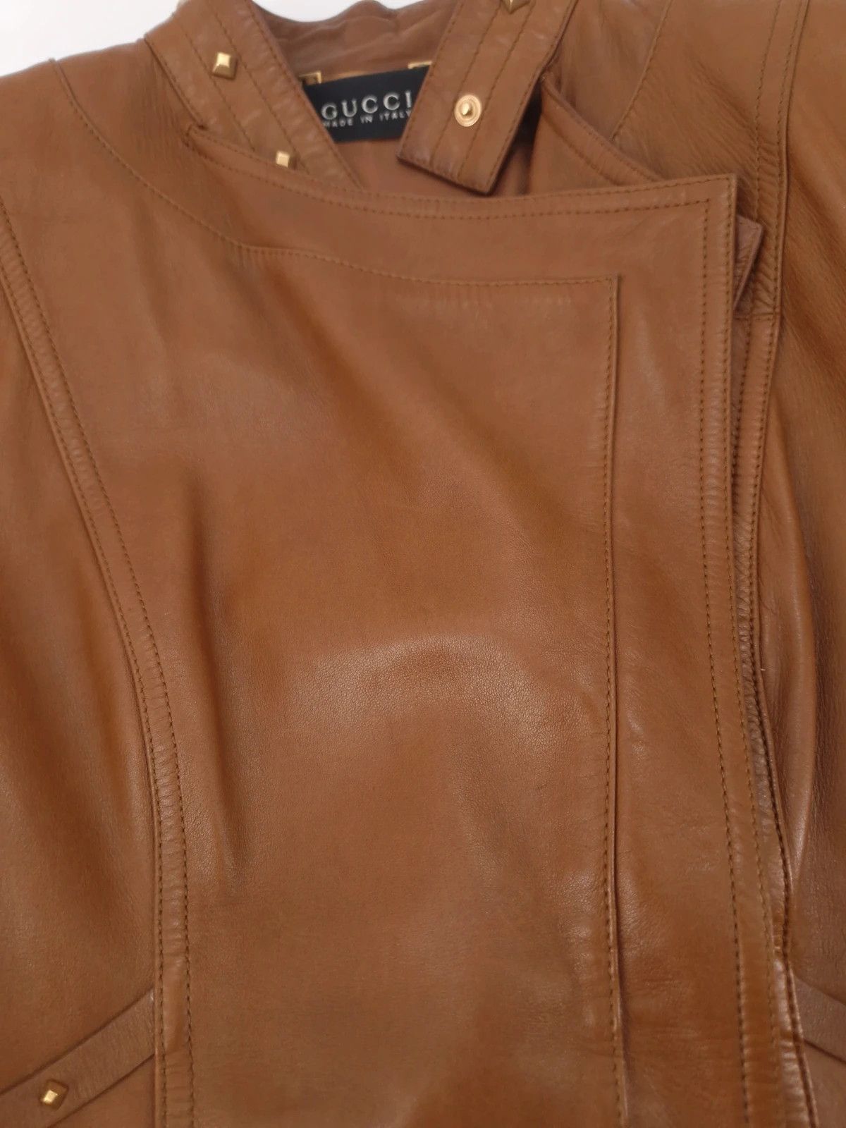 Gucci Gucci by TF SS2004 Leather Jacket Size S / US 4 / IT 40 - 16 Thumbnail