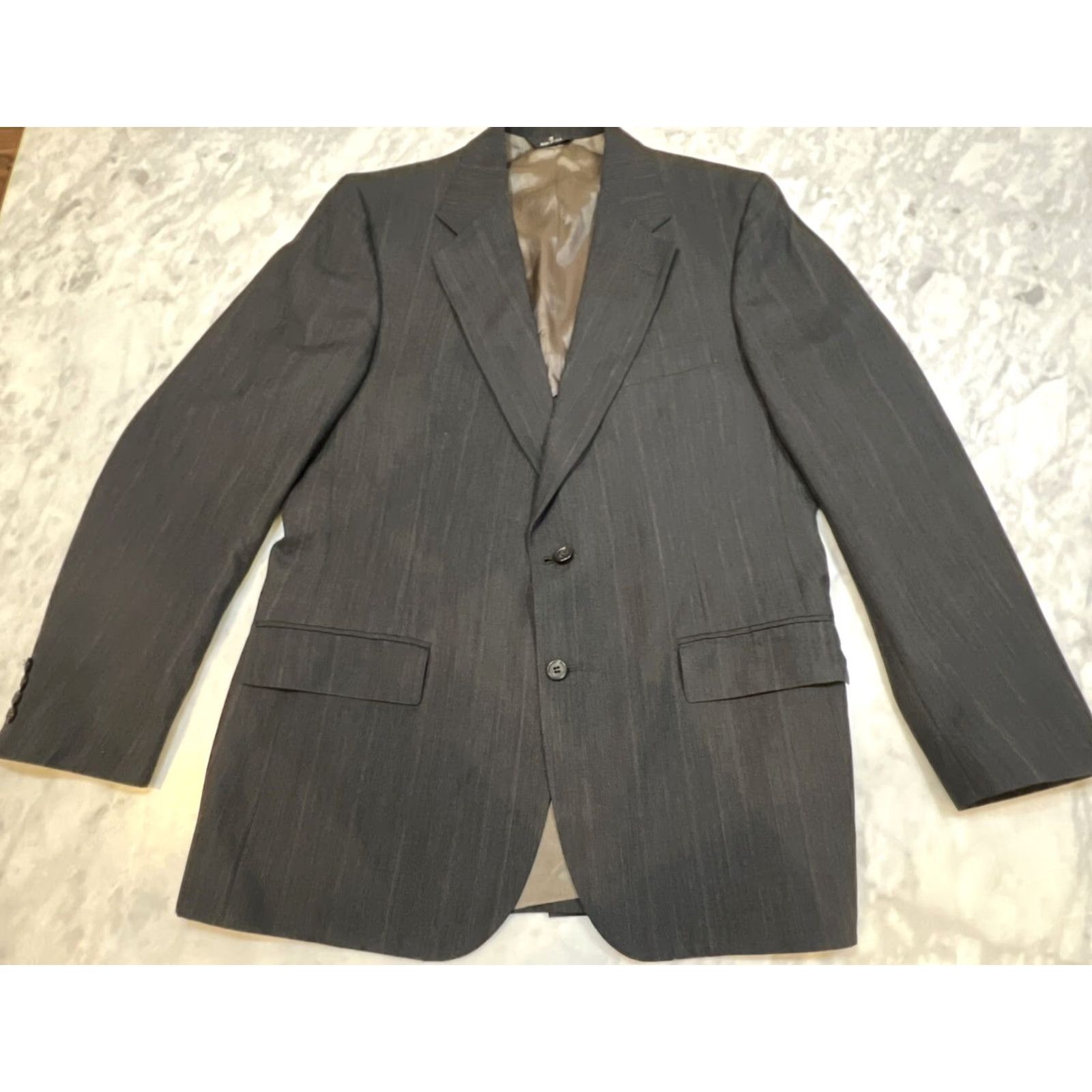 Ralph Lauren VINTAGE POLO UNIVERSITY CLUB by RALPH LAUREN Blazer Striped Men’s M Tapered Blazer Single-Breasted Notch Lapel Black USA Men Size US M / EU 48-50 / 2 - 2 Thumbnail